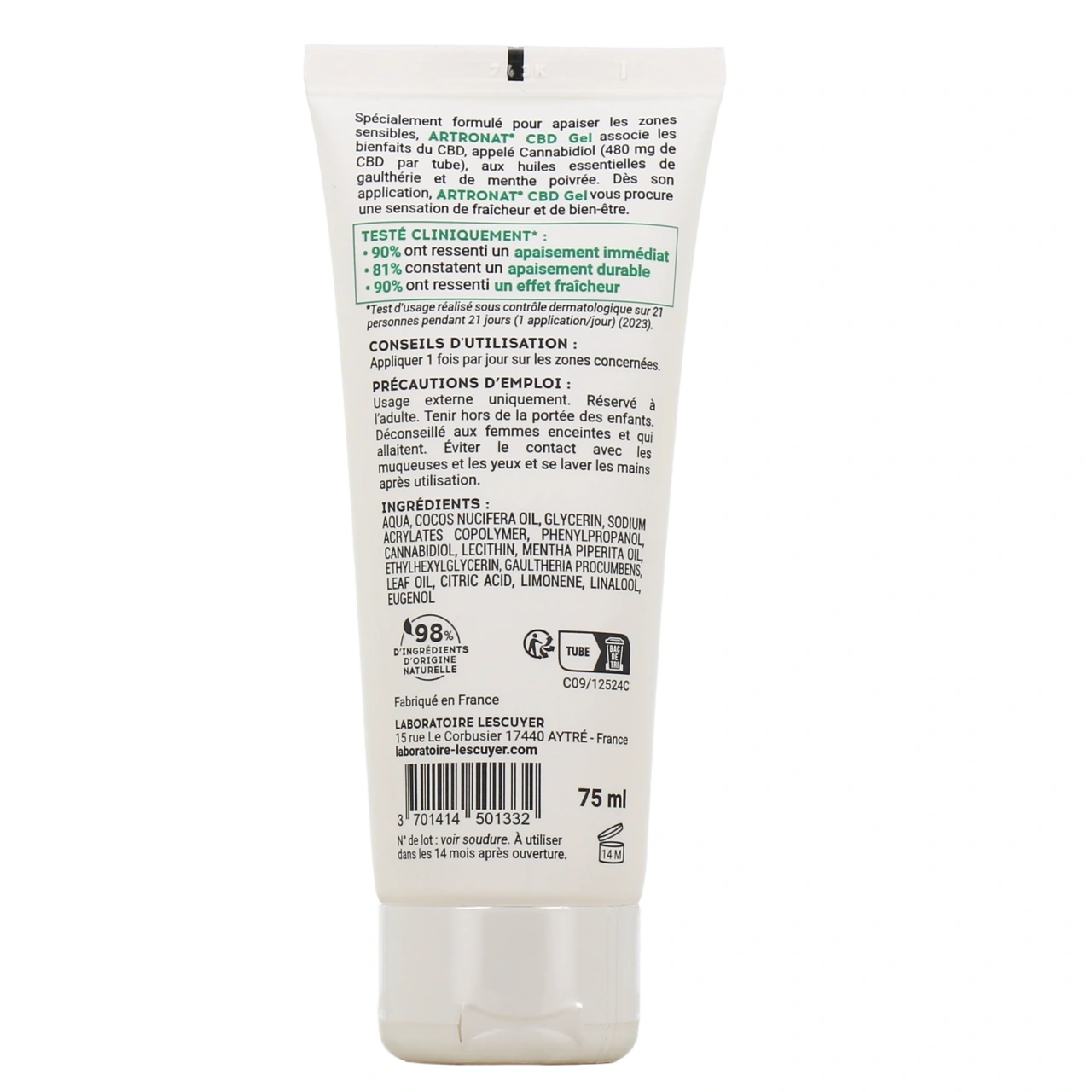 Lescuyer Artronat CBD Gel - Vue 3