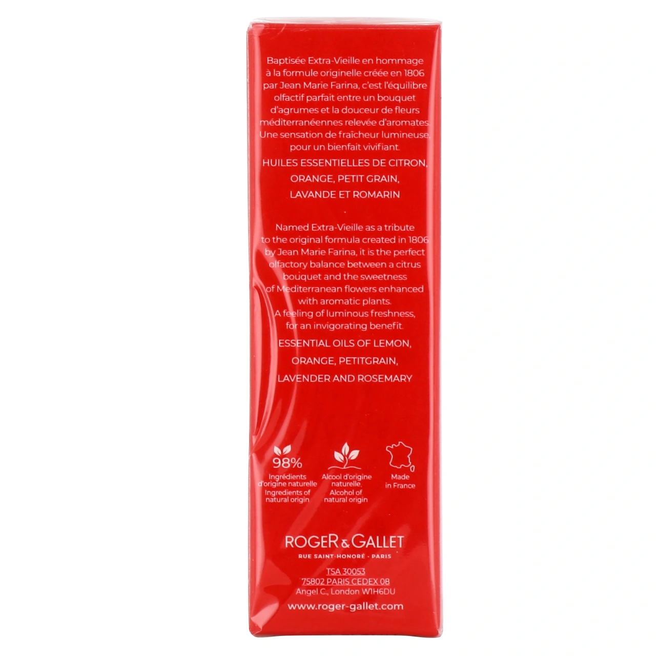 Roger et Gallet Eau de Cologne Jean Marie Farina - Vue 3