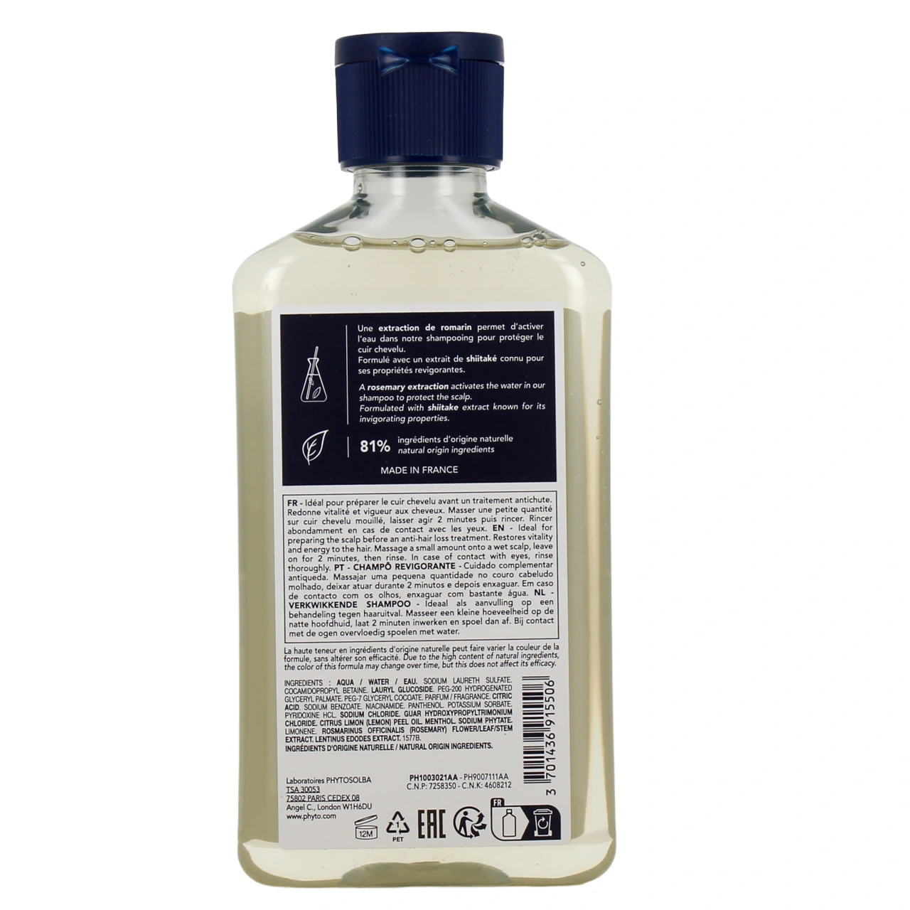Phytocyane Men Shampooing Revigorant - Vue 3