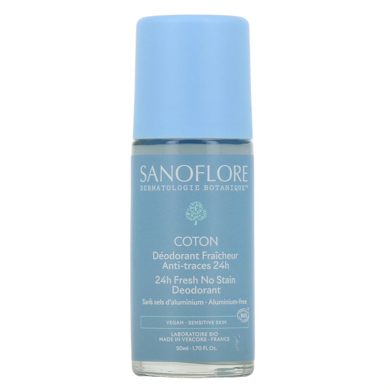 Sanoflore Déodorant Fraicheur Bio Anti-traces 24h Coton - Vue 2