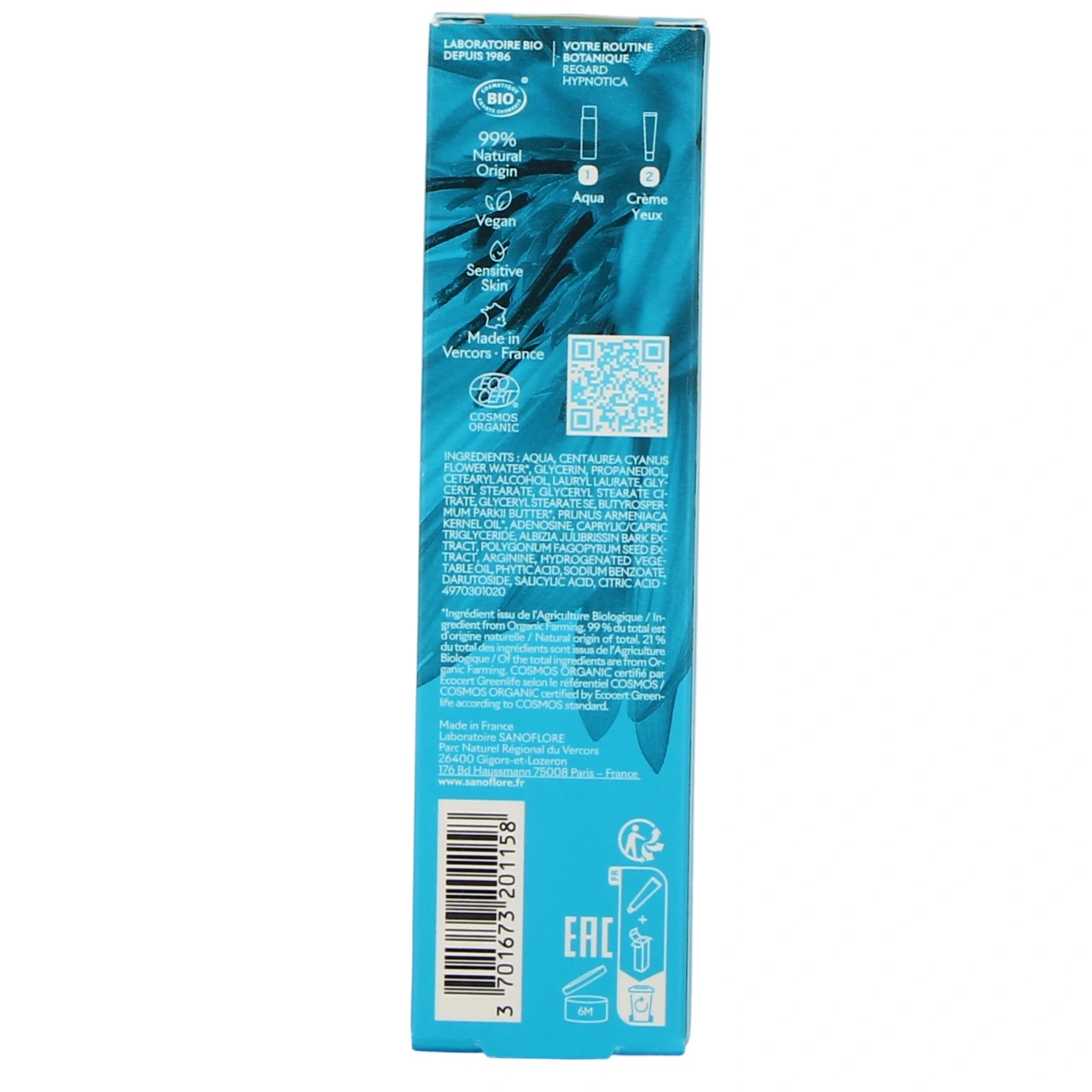 Sanoflore Hypnotica Crème Yeux Défatigante - Vue 3