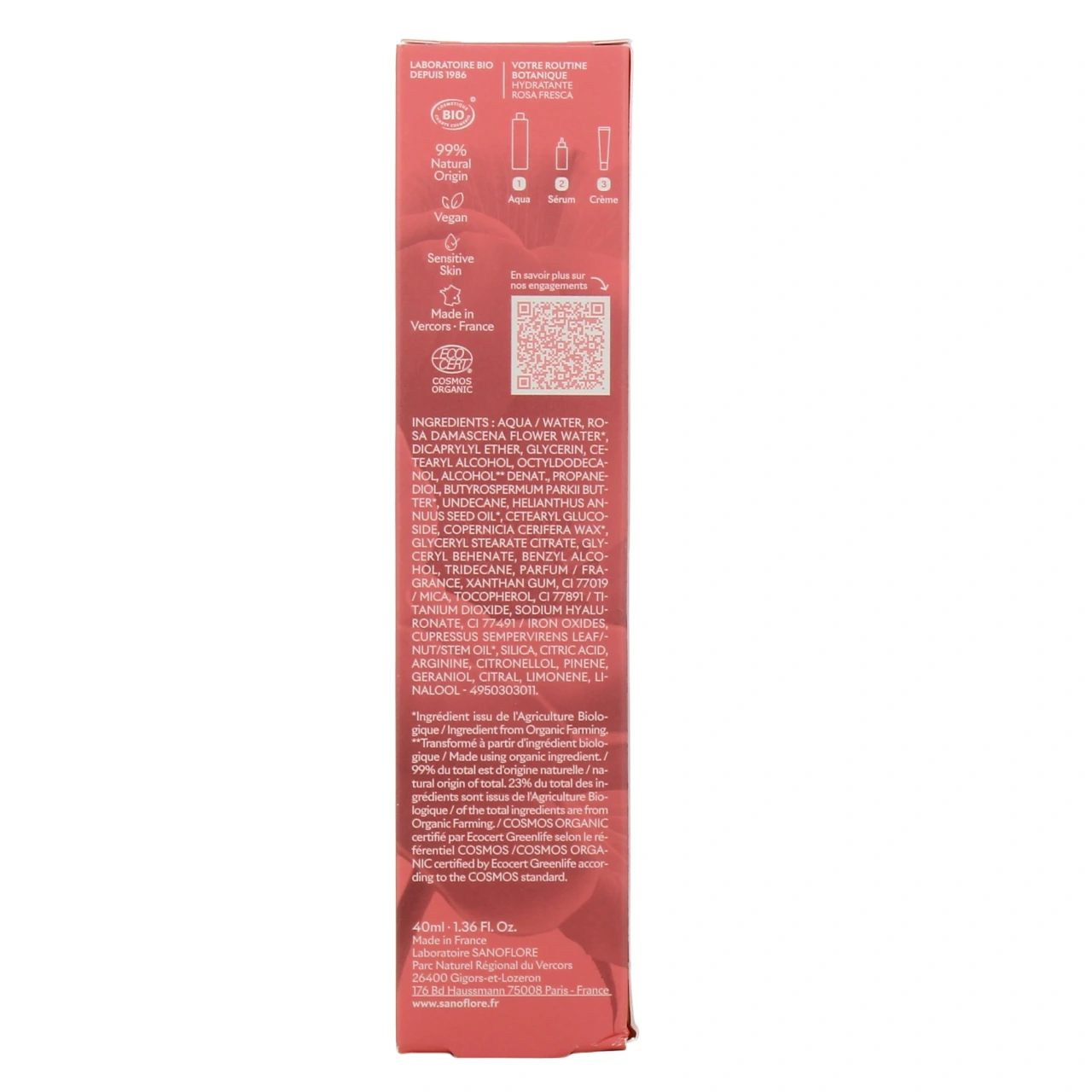 Sanoflore Rosa Fresca Soin Hydratation Intense - Vue 3