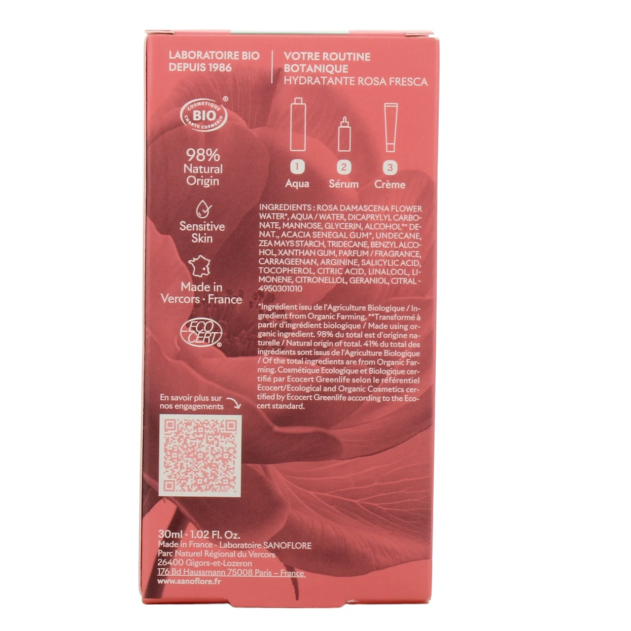 Sanoflore Rosa Fresca Sérum - Vue 3
