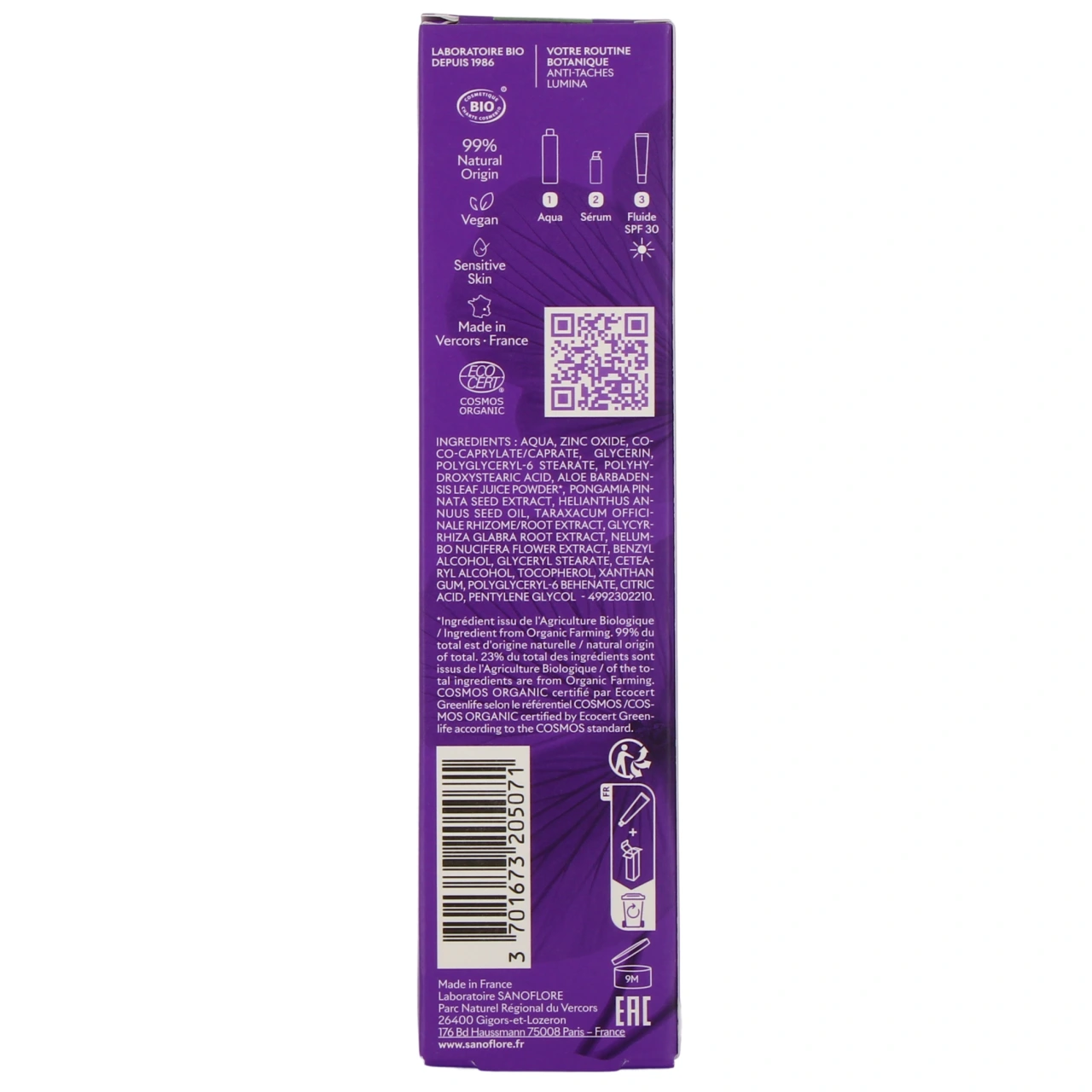 Sanoflore Lumina Fluide SPF 30 - Vue 3