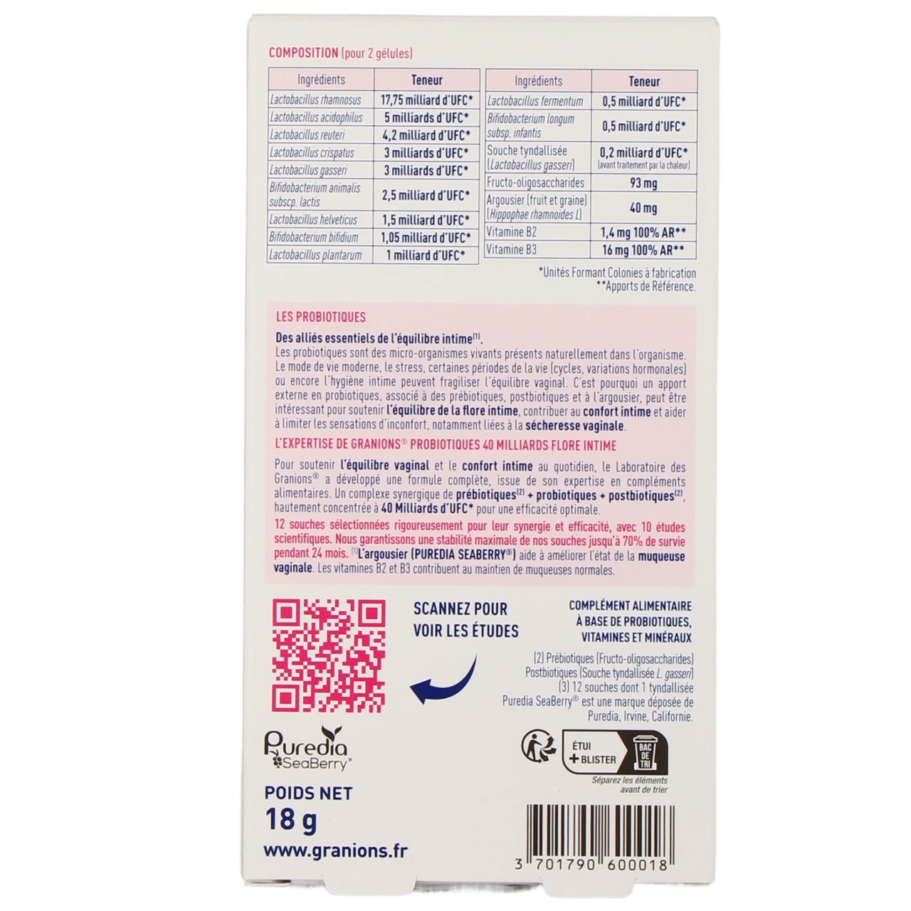 Granions Probiotiques Flore Intime - Vue 3