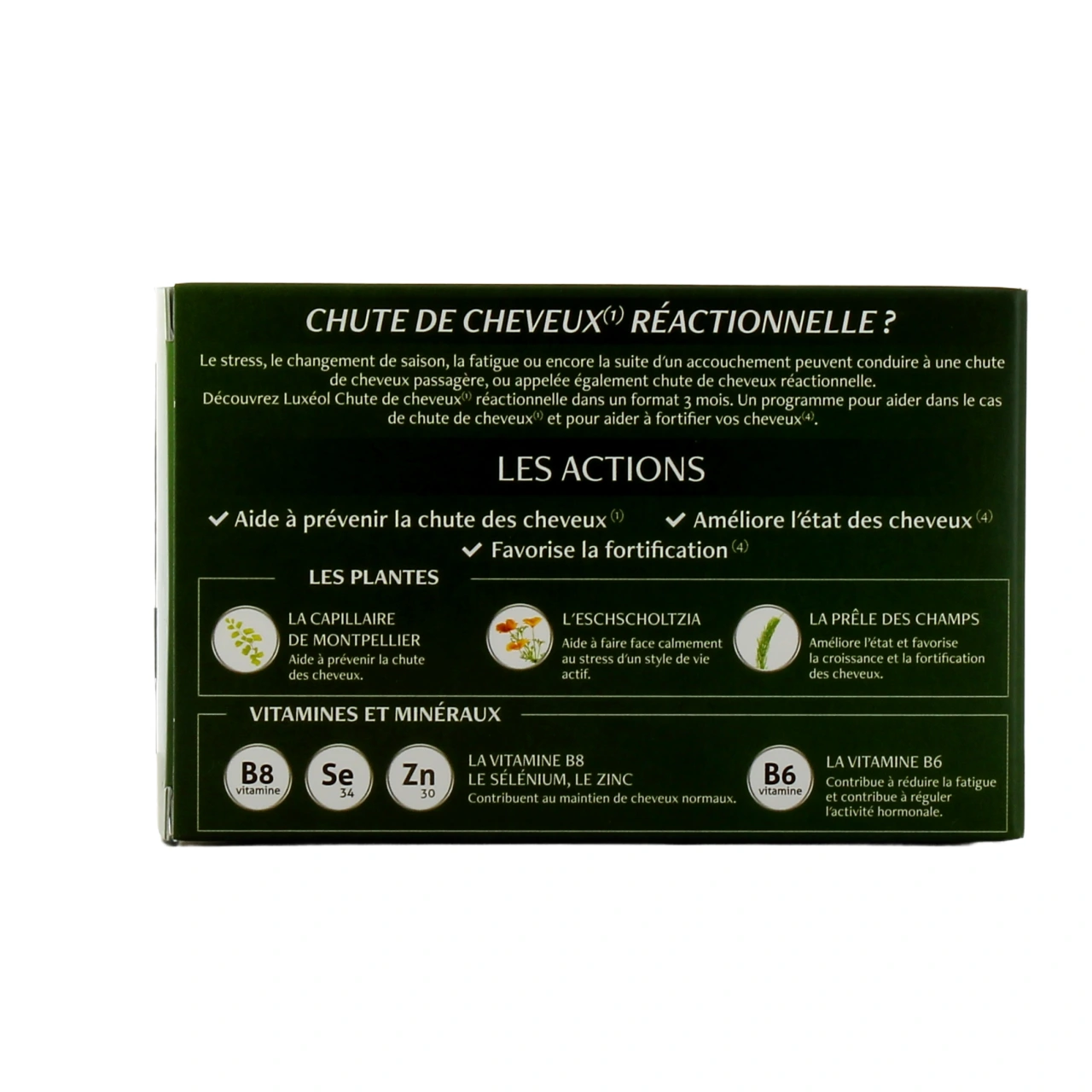 Luxéol Chute de Cheveux Réactionnelle Gélules - Vue 3