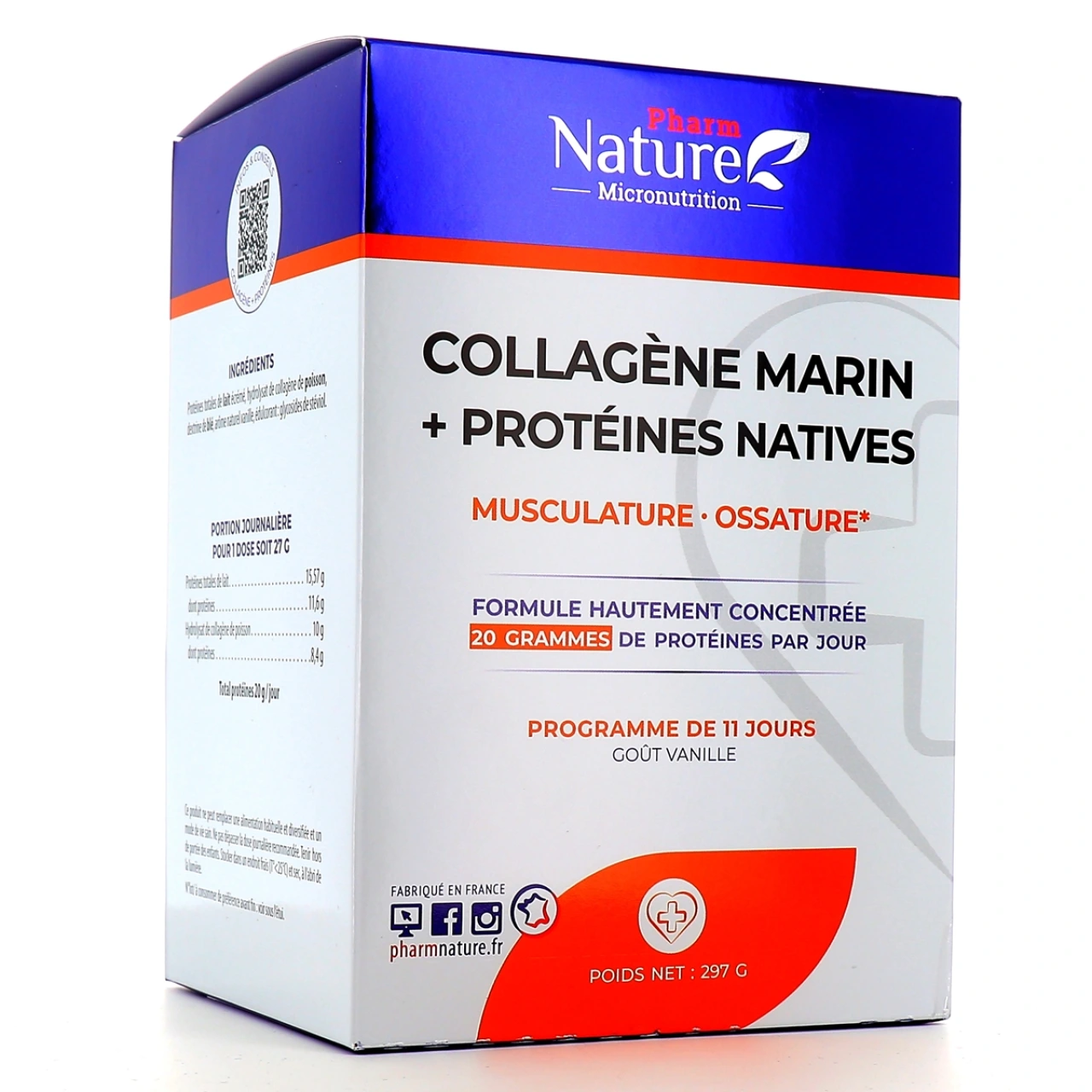 Pharm Nature Collagène Marin + Protéines Natives Musculature Ossature - Kersiens