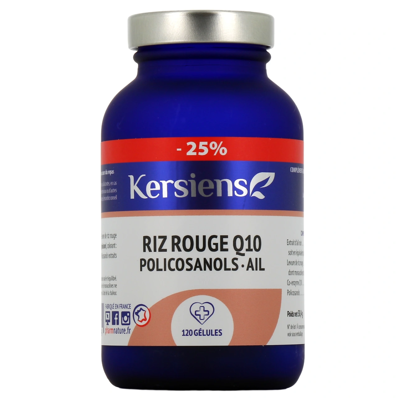 Kersiens Riz Rouge Q10 Policosanols Ail - Vue 2