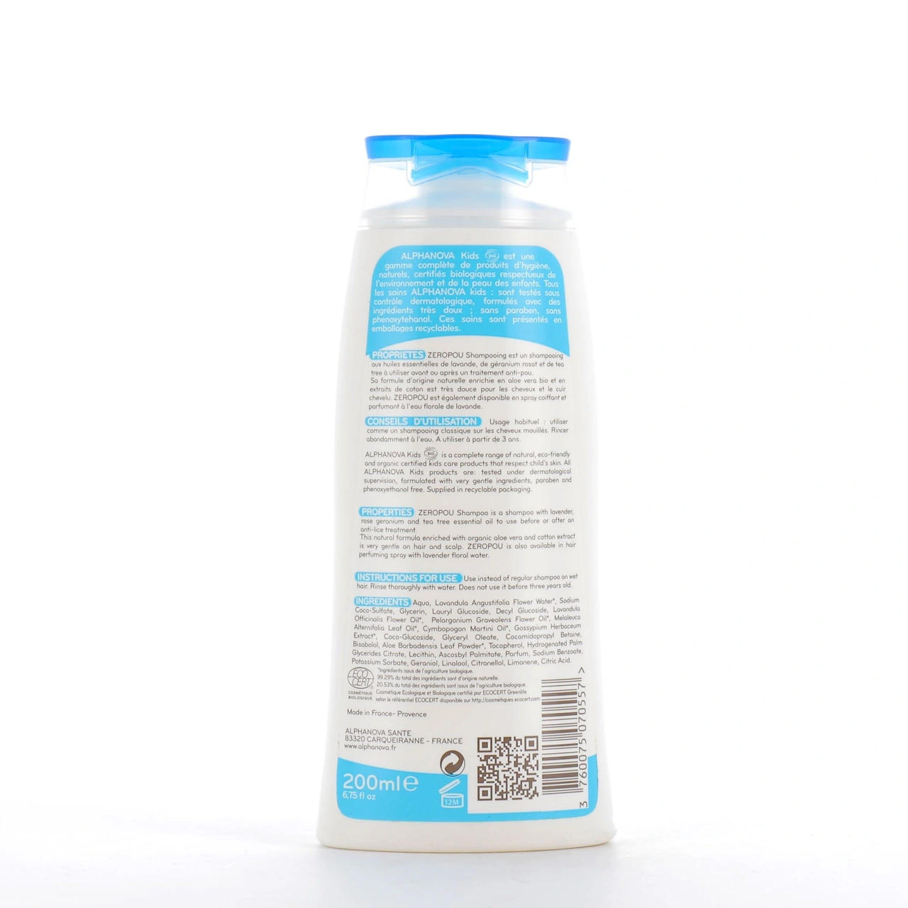 Alphanova Kids ZeroPou Shampoing Bio - Vue 2
