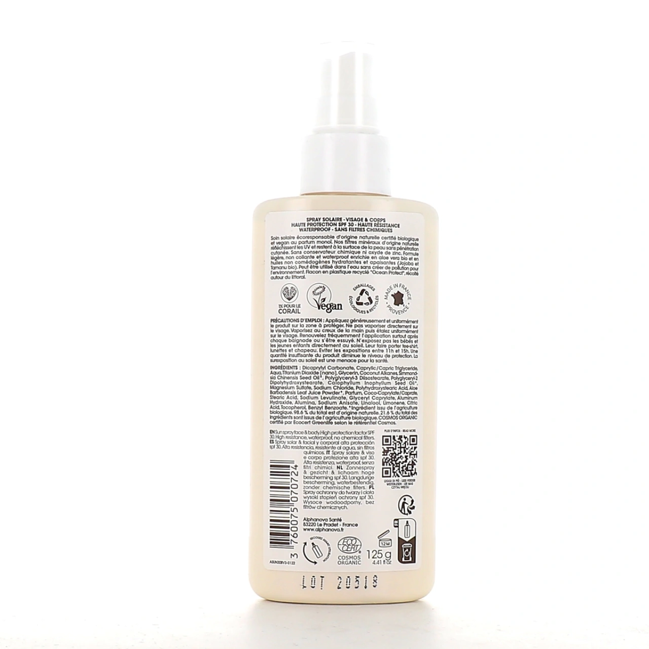 Alphanova Sun Spray Solaire Bio SPF30 - Vue 4