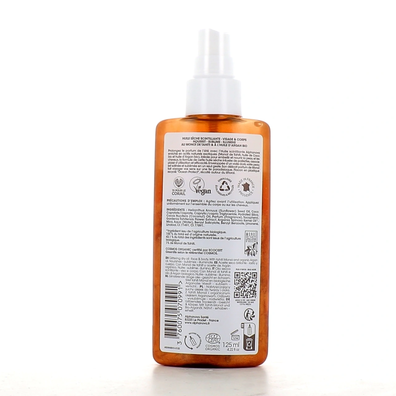 Alphanova Sun Huile Sèche Scintillante Bio - Vue 2