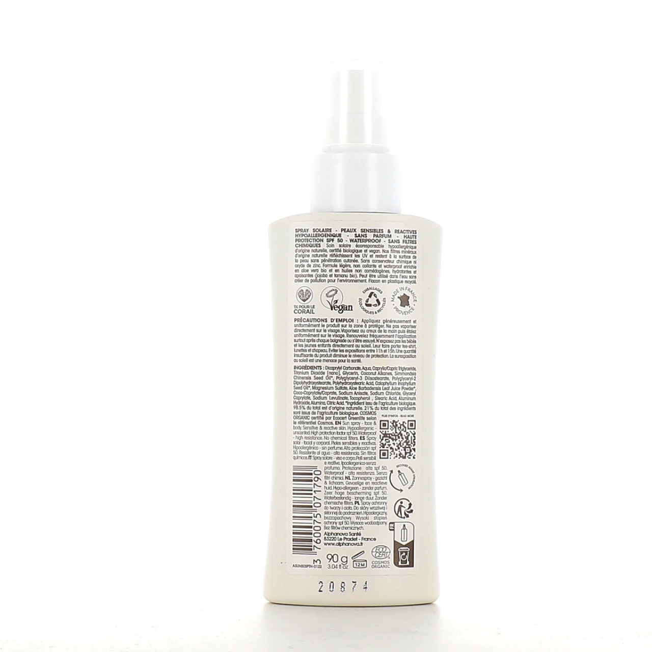 Alphanova Sun Spray Solaire Bio SPF 50 - Vue 4