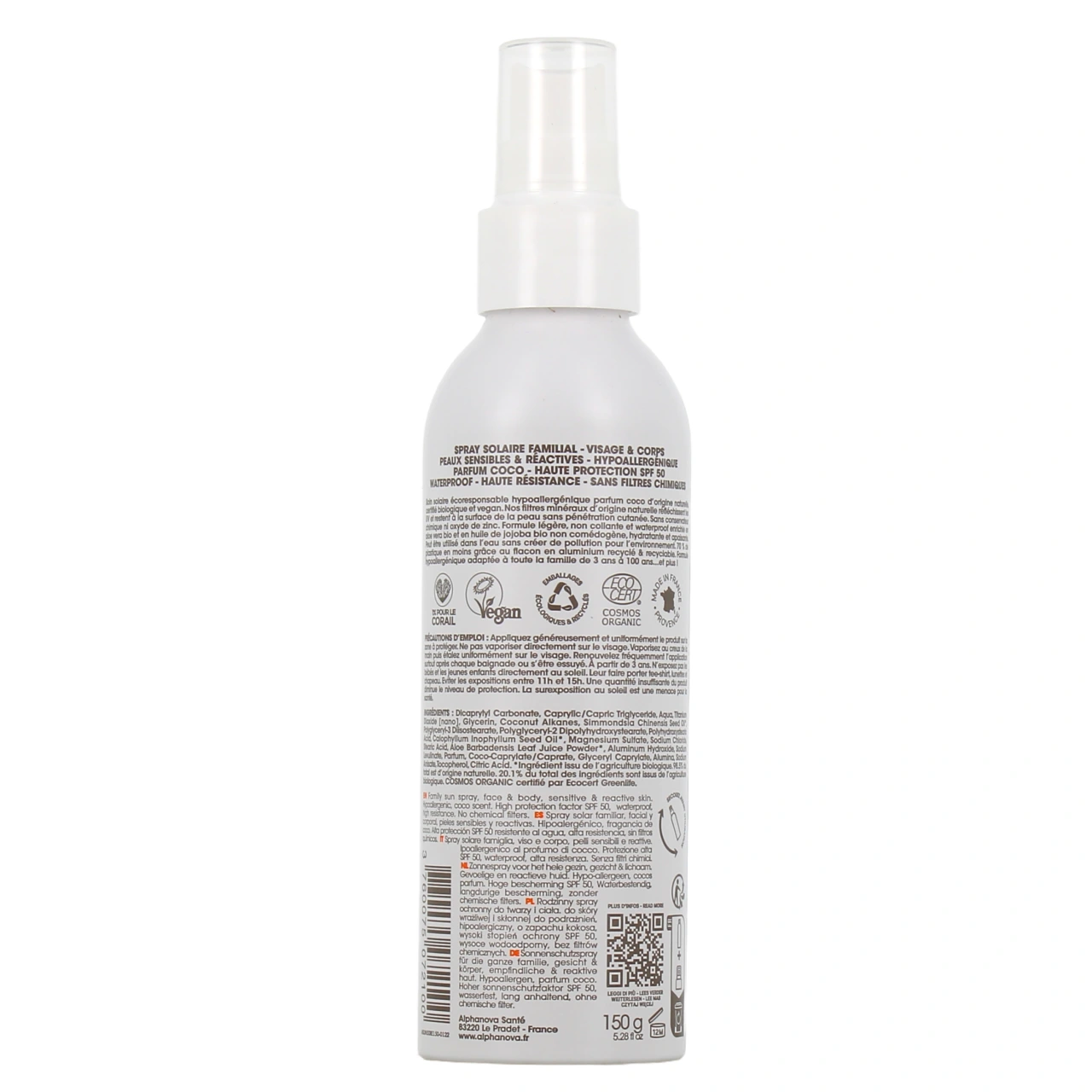 Alphanova Sun Spray Solaire Bio SPF 50 - Vue 7