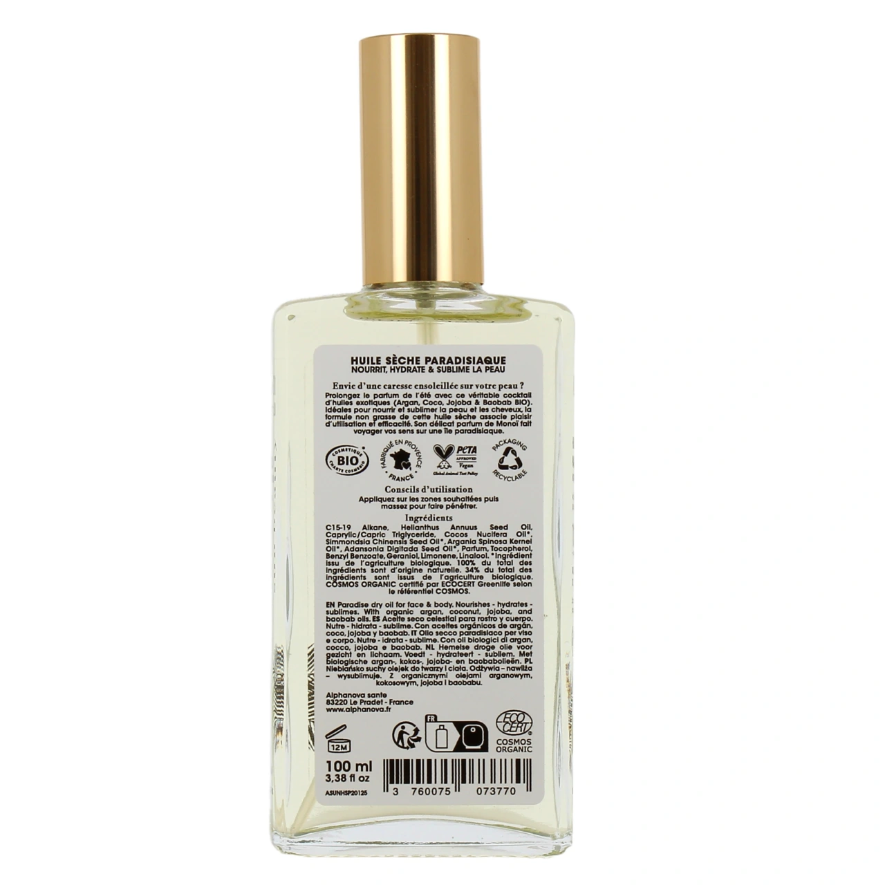 Alphanova Sun Huile Sèche Paradisiaque Bio - Vue 3