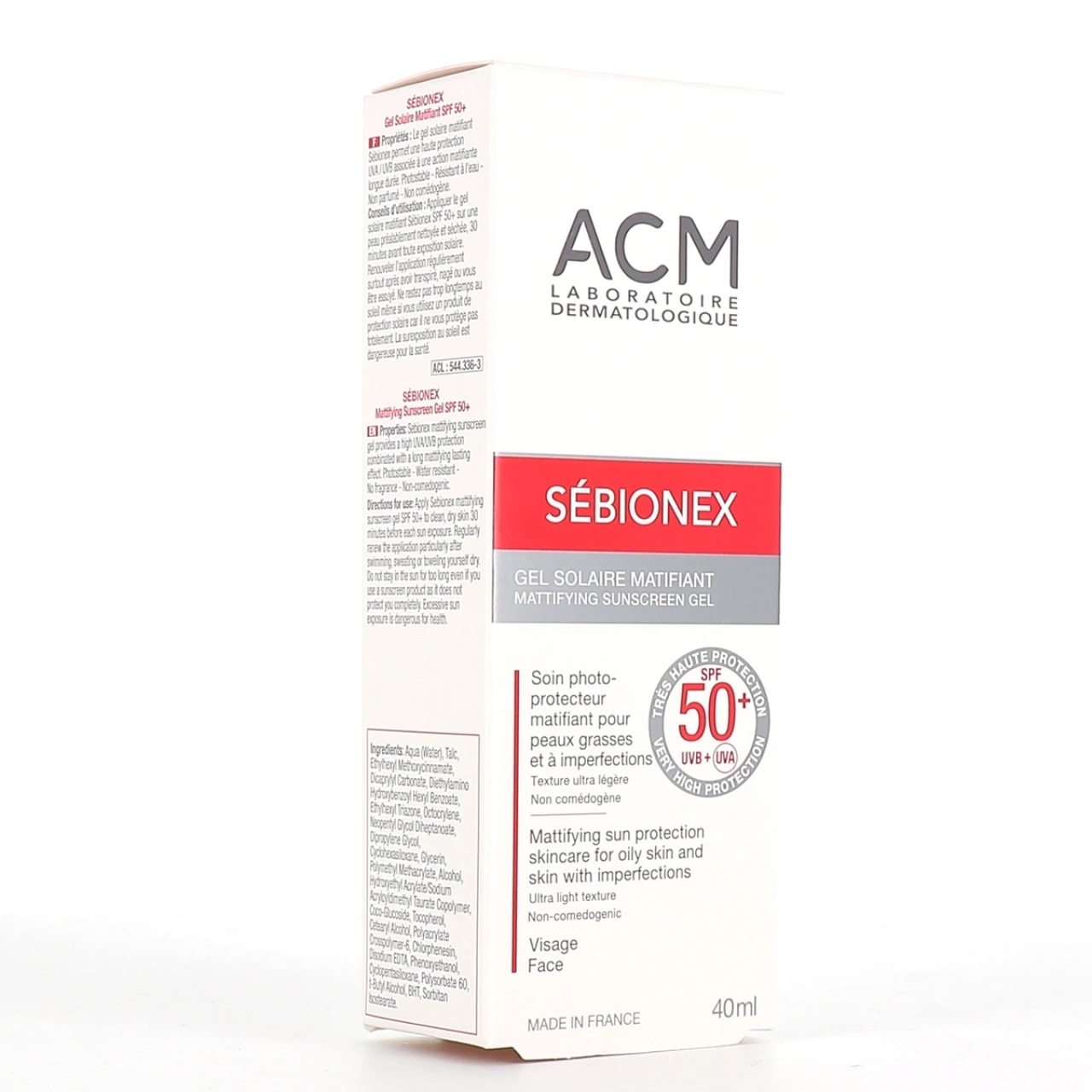 ACM Sébionex Gel solaire matifiant SP50+ - ACM