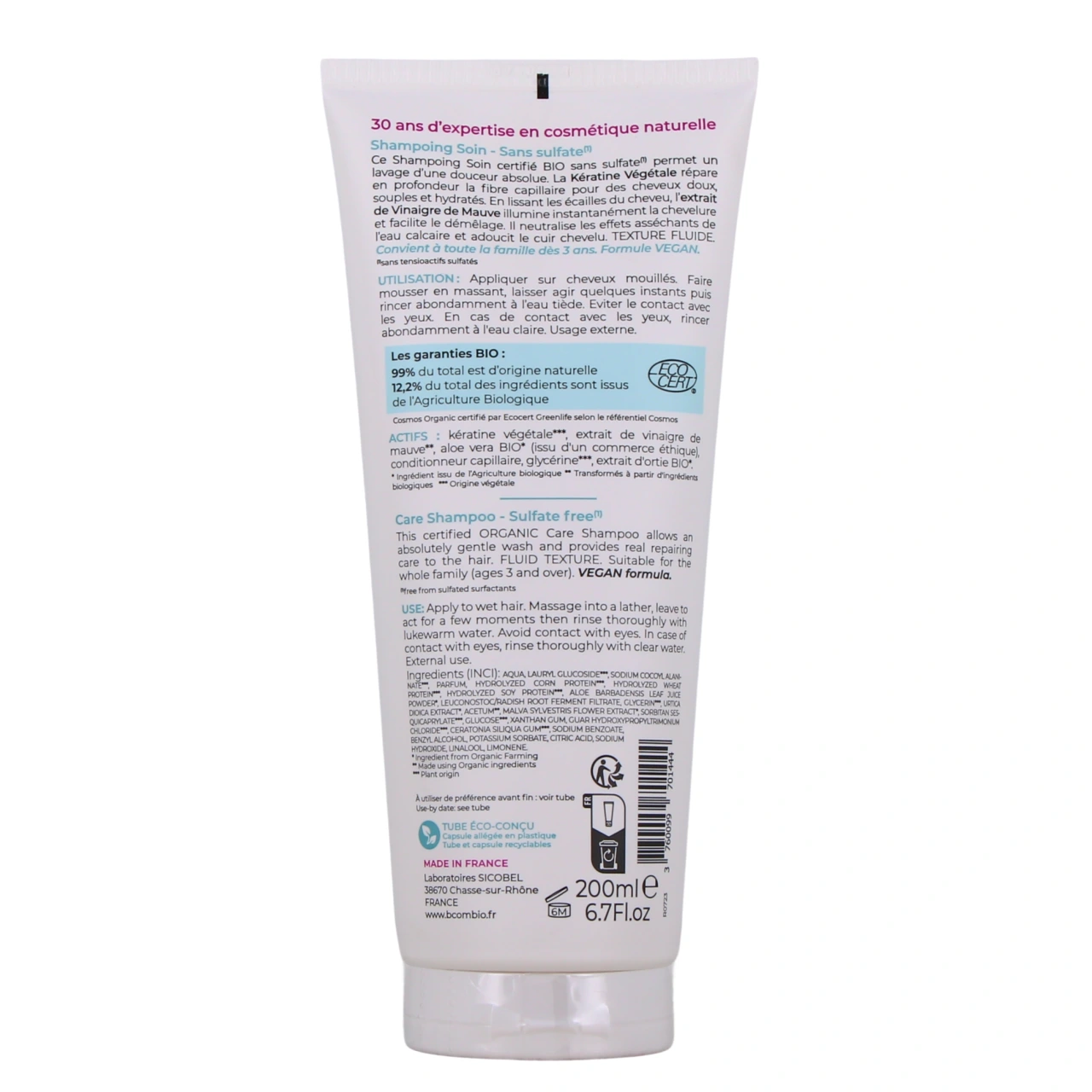 B com Bio Shampoing Soin Sans Sulfate - Vue 3