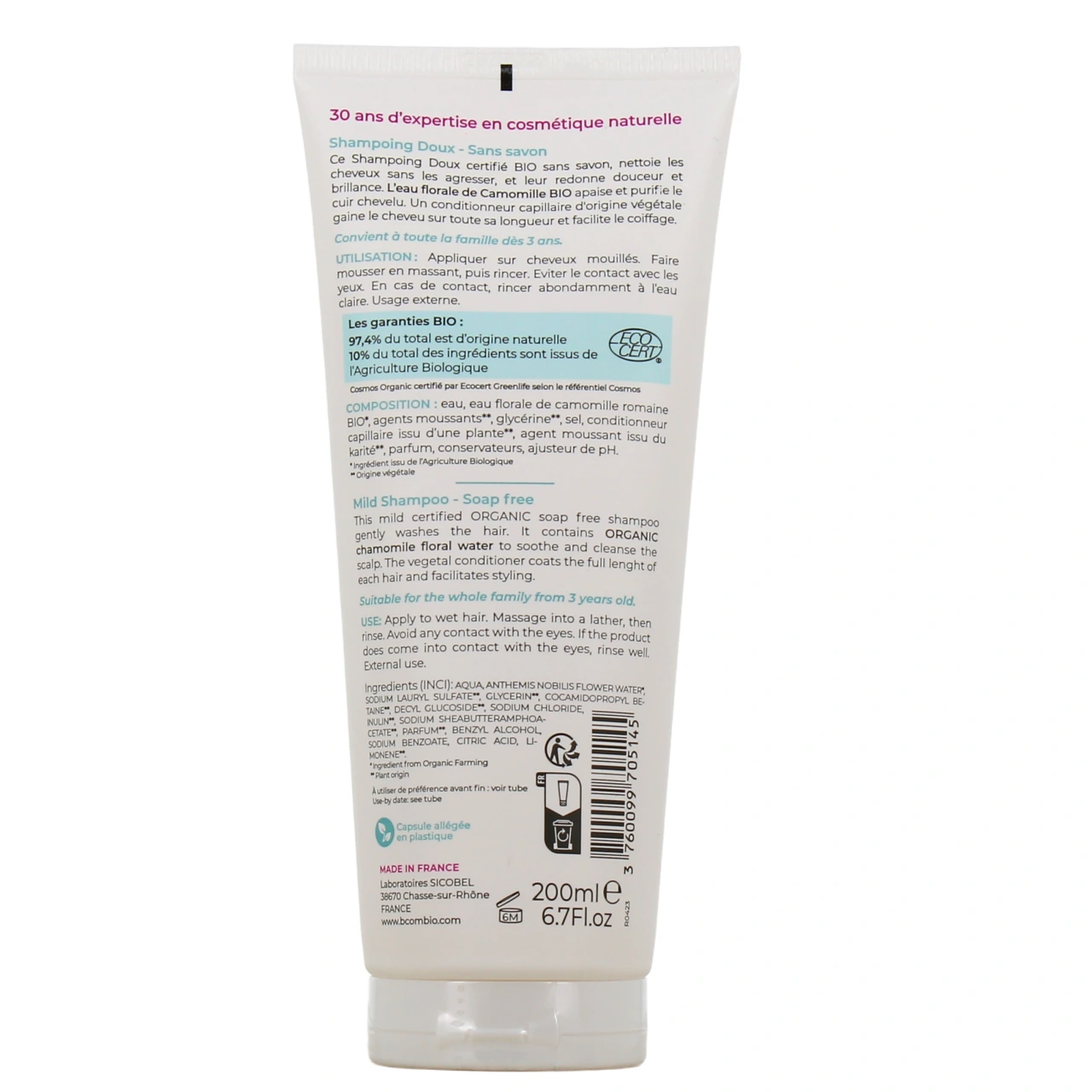 B Com Bio Shampoing Doux Sans Savon - Vue 3