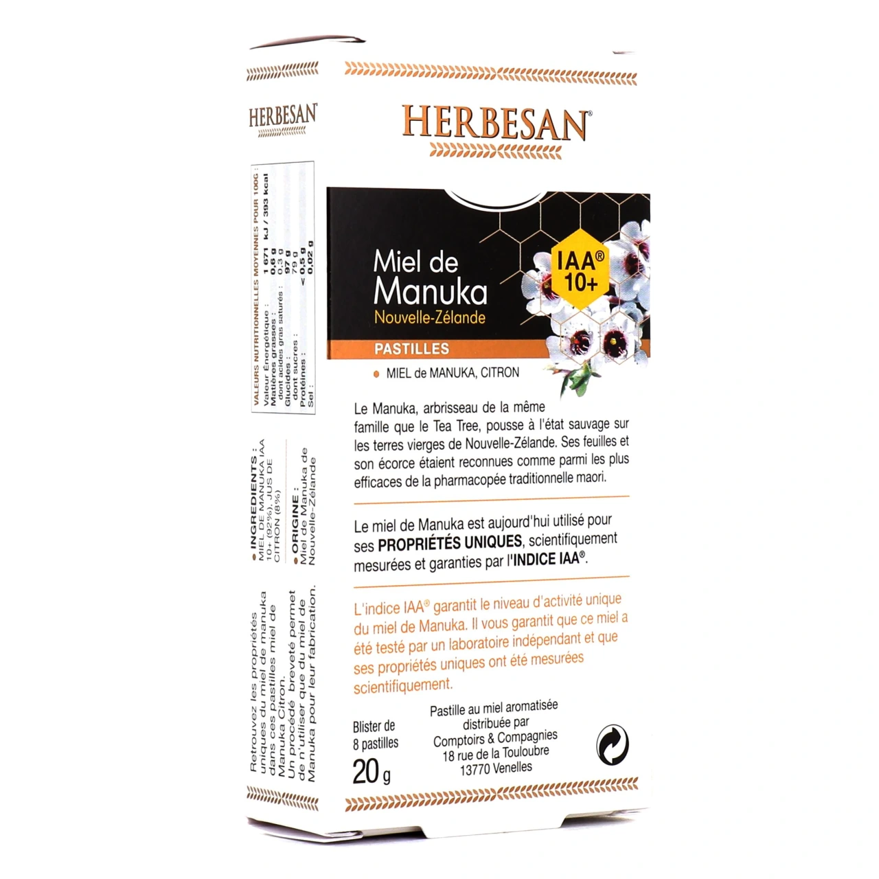Herbesan Pastilles pour la Gorge Miel de Manuka - Vue 2