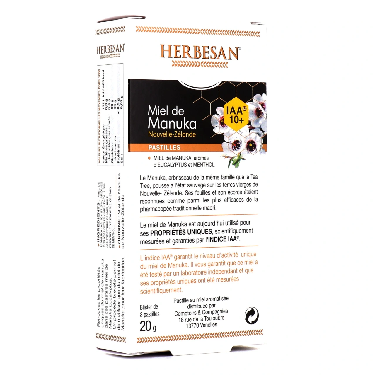 Herbesan Pastilles pour la Gorge Miel de Manuka - Vue 4