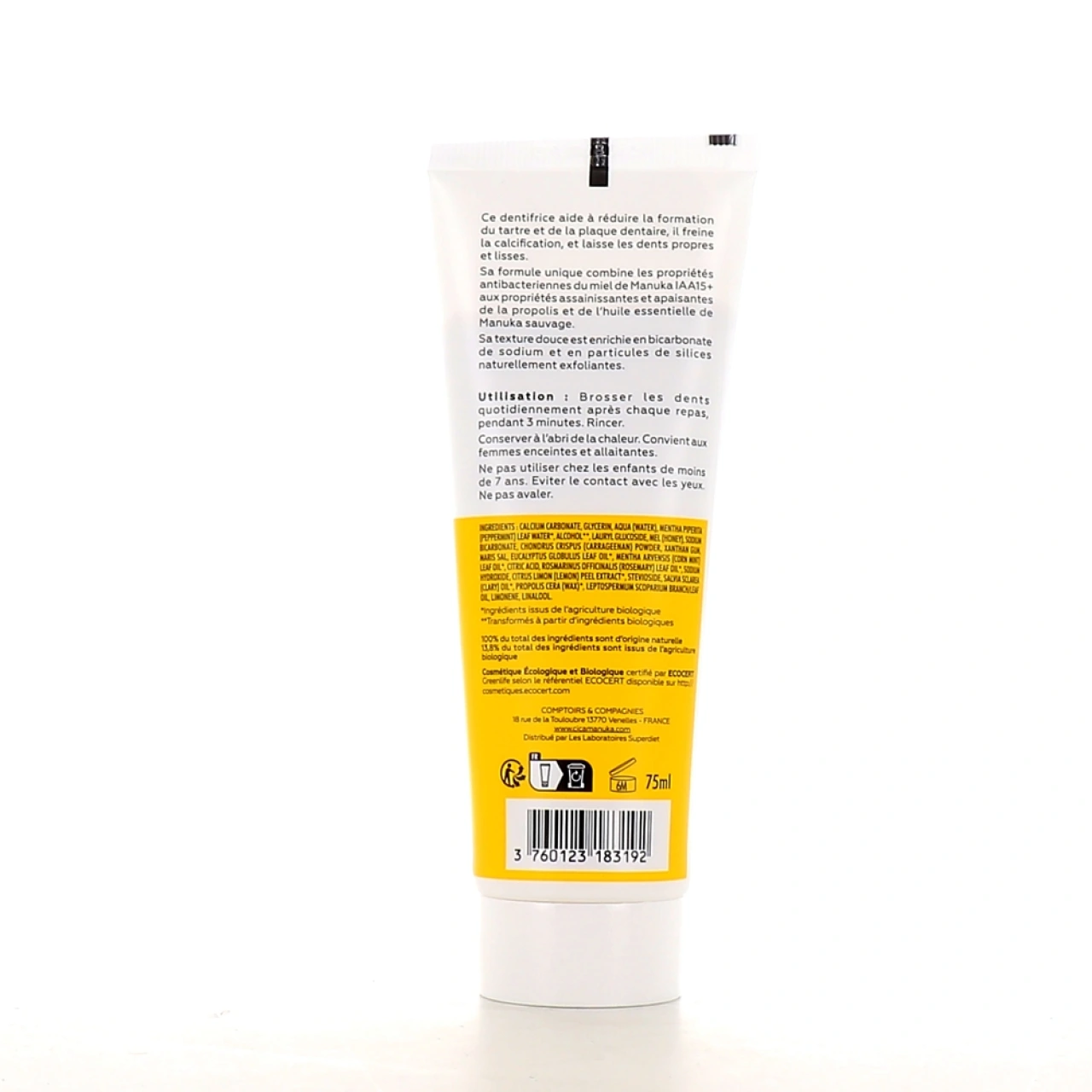 CicaManuka Dentifrice Anti-Tartre Bio - Vue 2