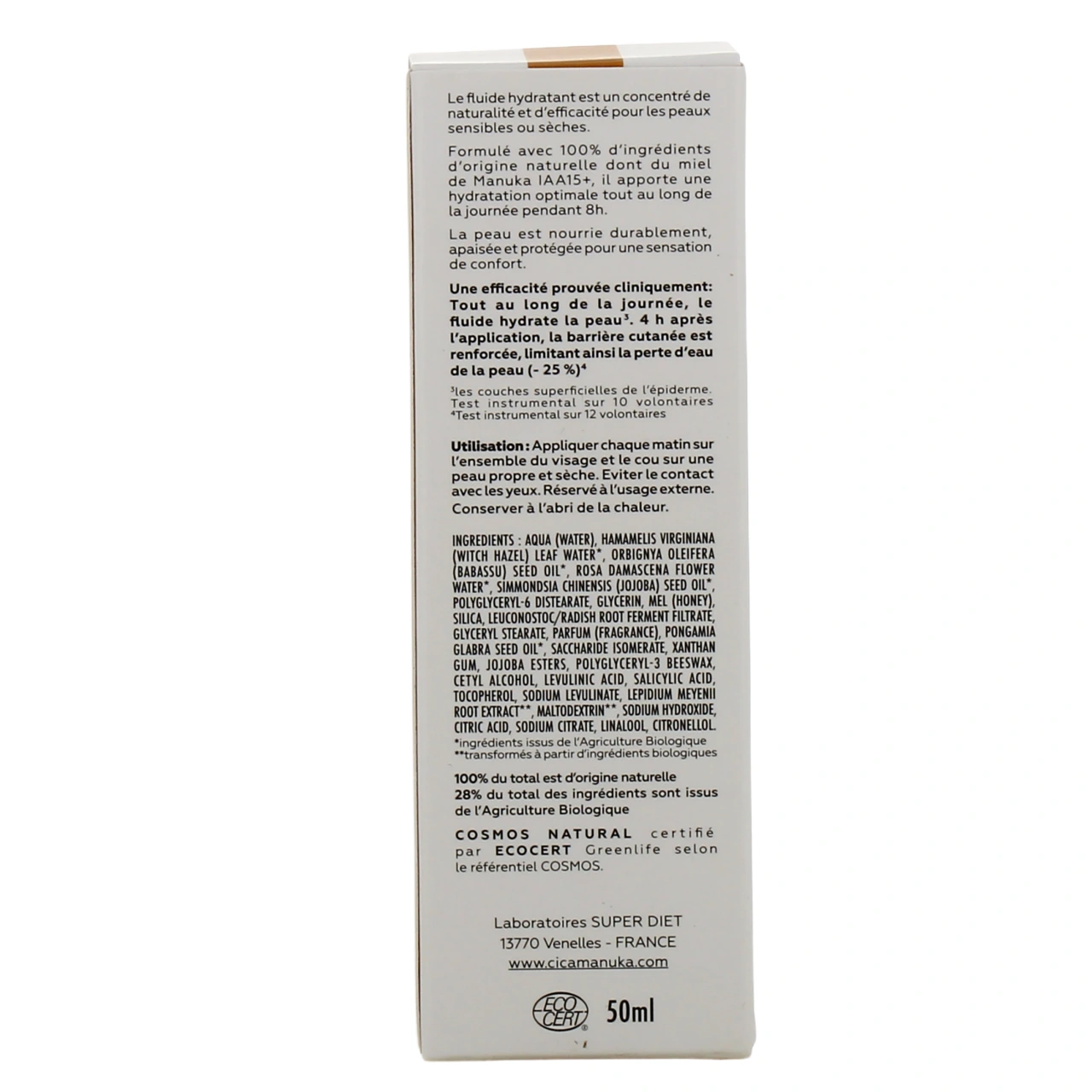 CicaManuka Fluide Hydratant Visage Bio - Vue 3