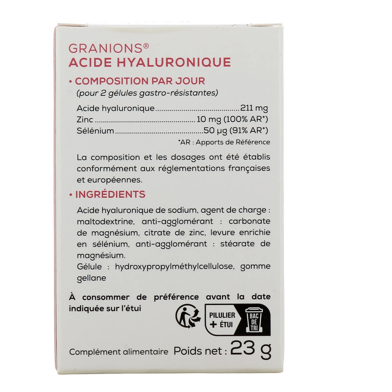 Granions Acide Hyaluronique 211mg - Vue 3