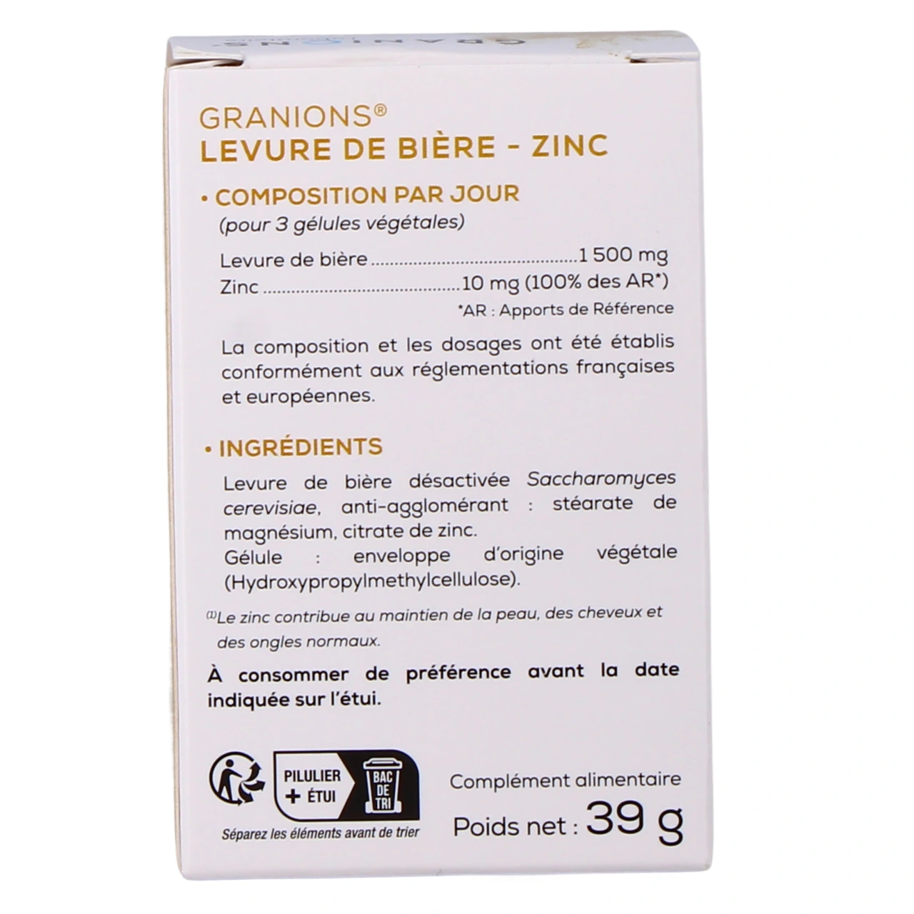 Granions Levure de Bière Zinc - Vue 3
