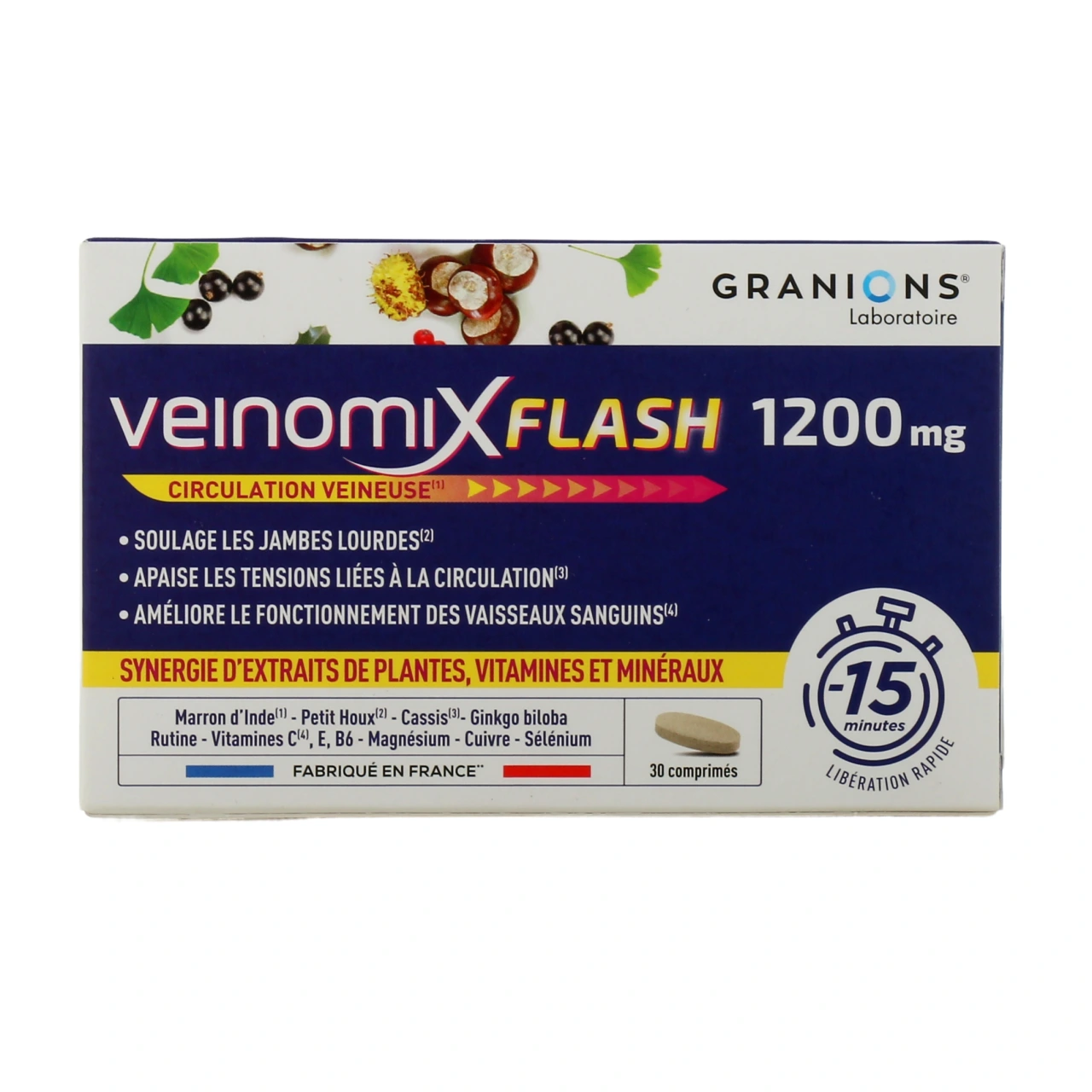 Granions Veinomix Flash 1200 mg Circulation Veineuse - Vue 5