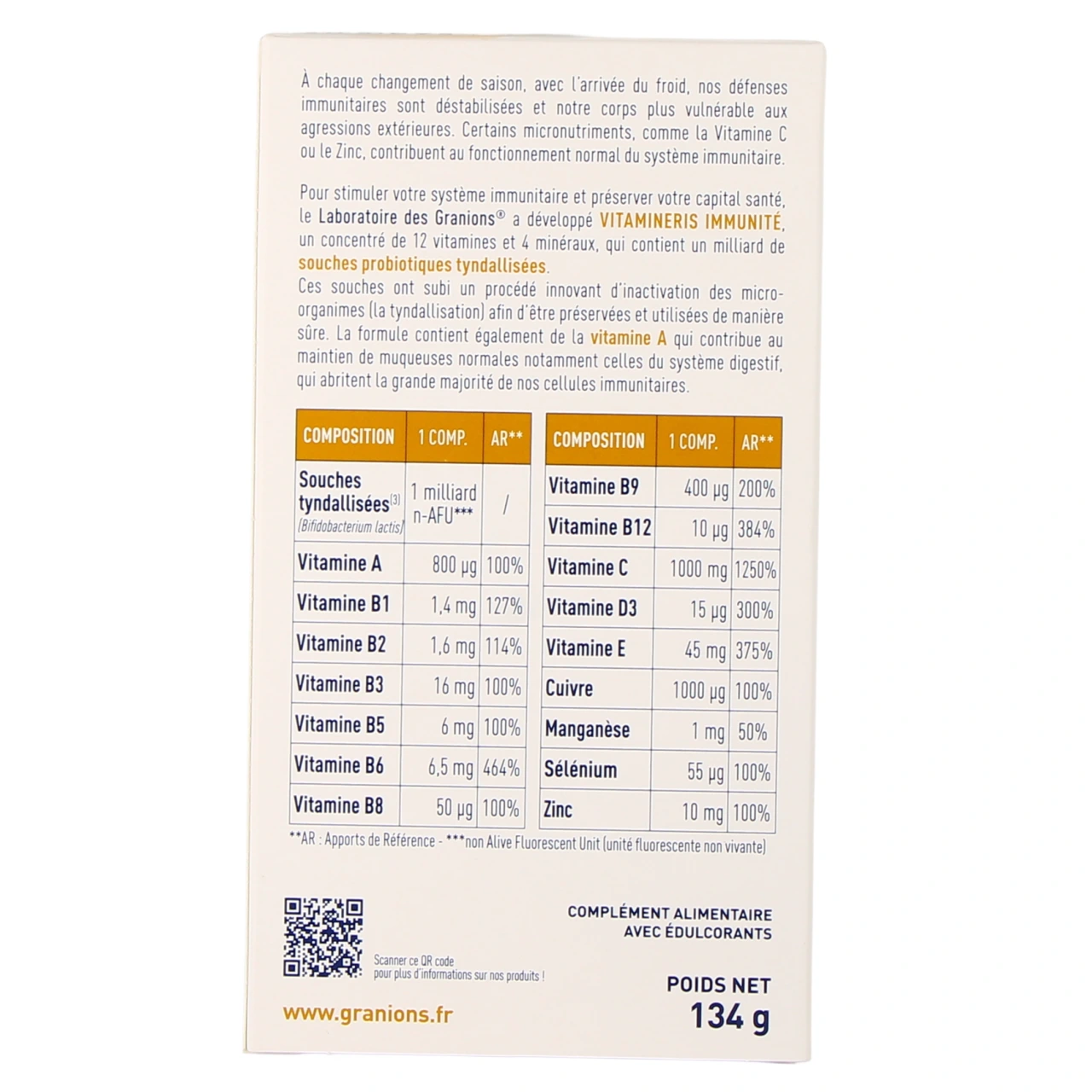 Granions Vitamineris Immunité 1000 mg - Vue 3