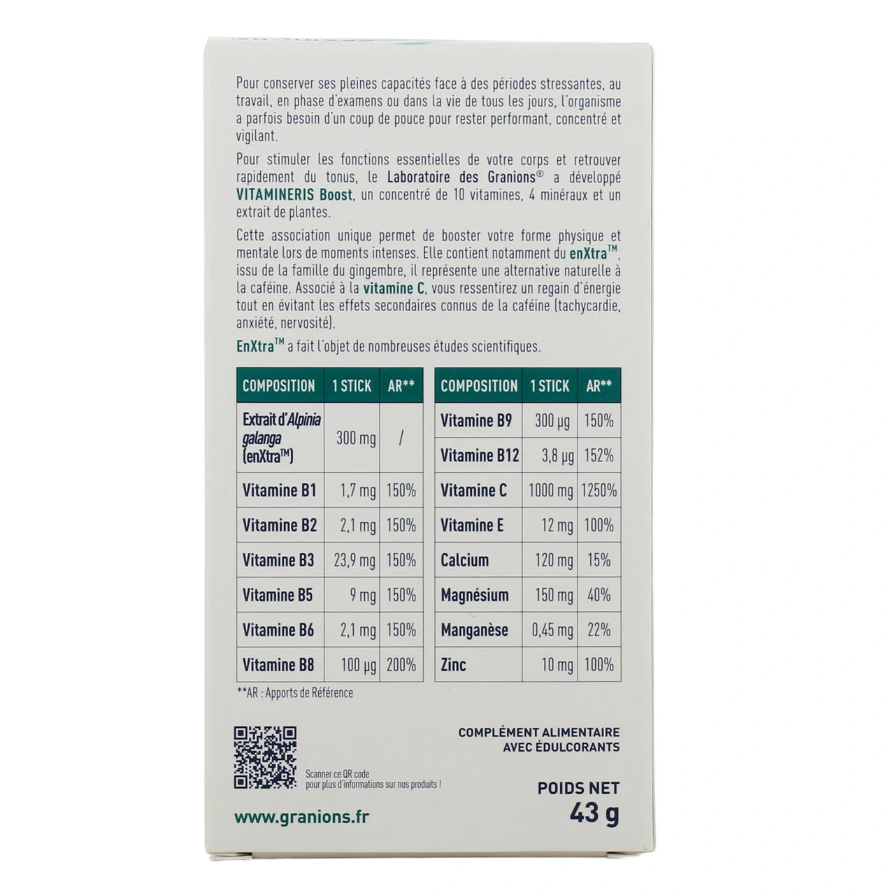 Granions Vitamineris Boost 1000 mg - Vue 3