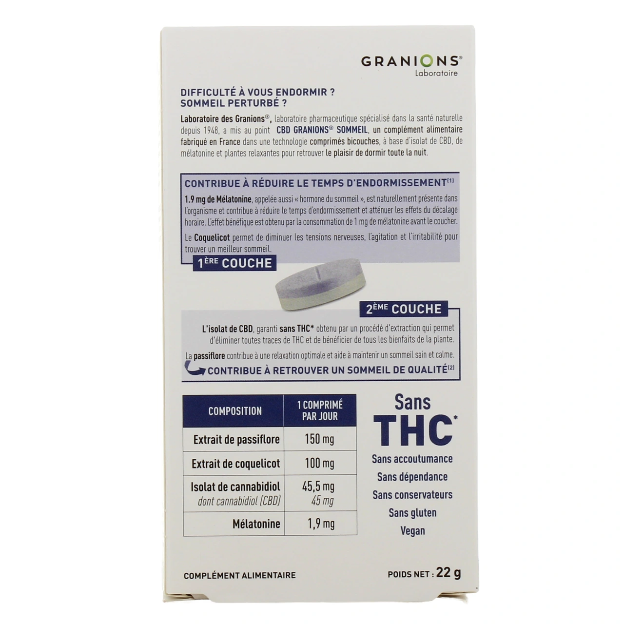 Granions CBD Sommeil - Vue 3