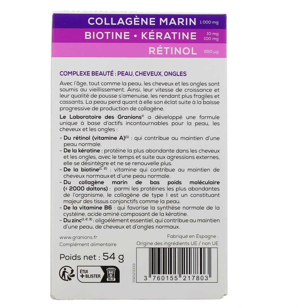 Granions Complexe Beauté Peau Cheveux Ongles - Vue 3