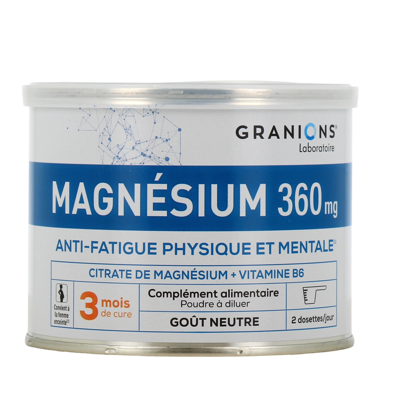 Granions Magnésium 360mg Anti-Fatigue Physique et Mentale - Vue 2