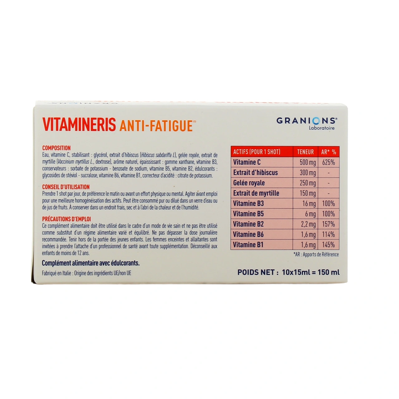 Granions Vitamineris Anti-Fatigue - Vue 3