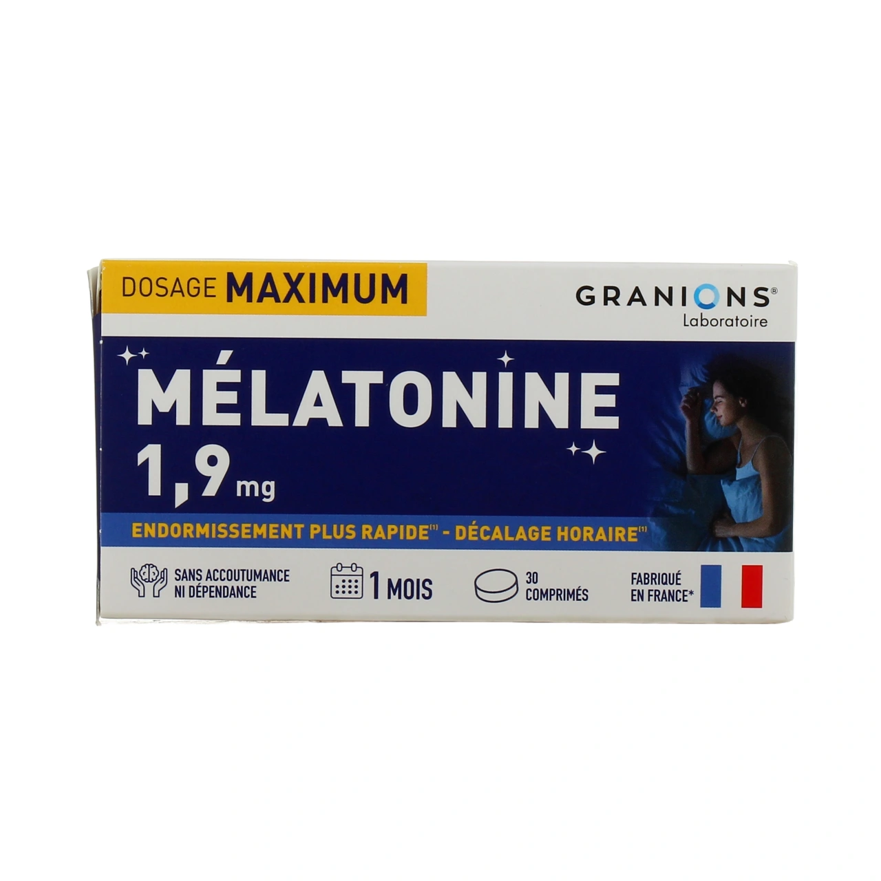 Granions Mélatonine 1,9mg Endormissement rapide - Vue 2