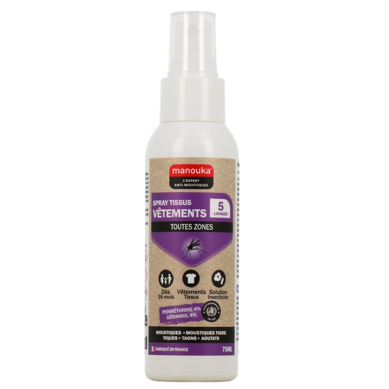 Manouka Insecticide Vêtements Tissus - Vue 2