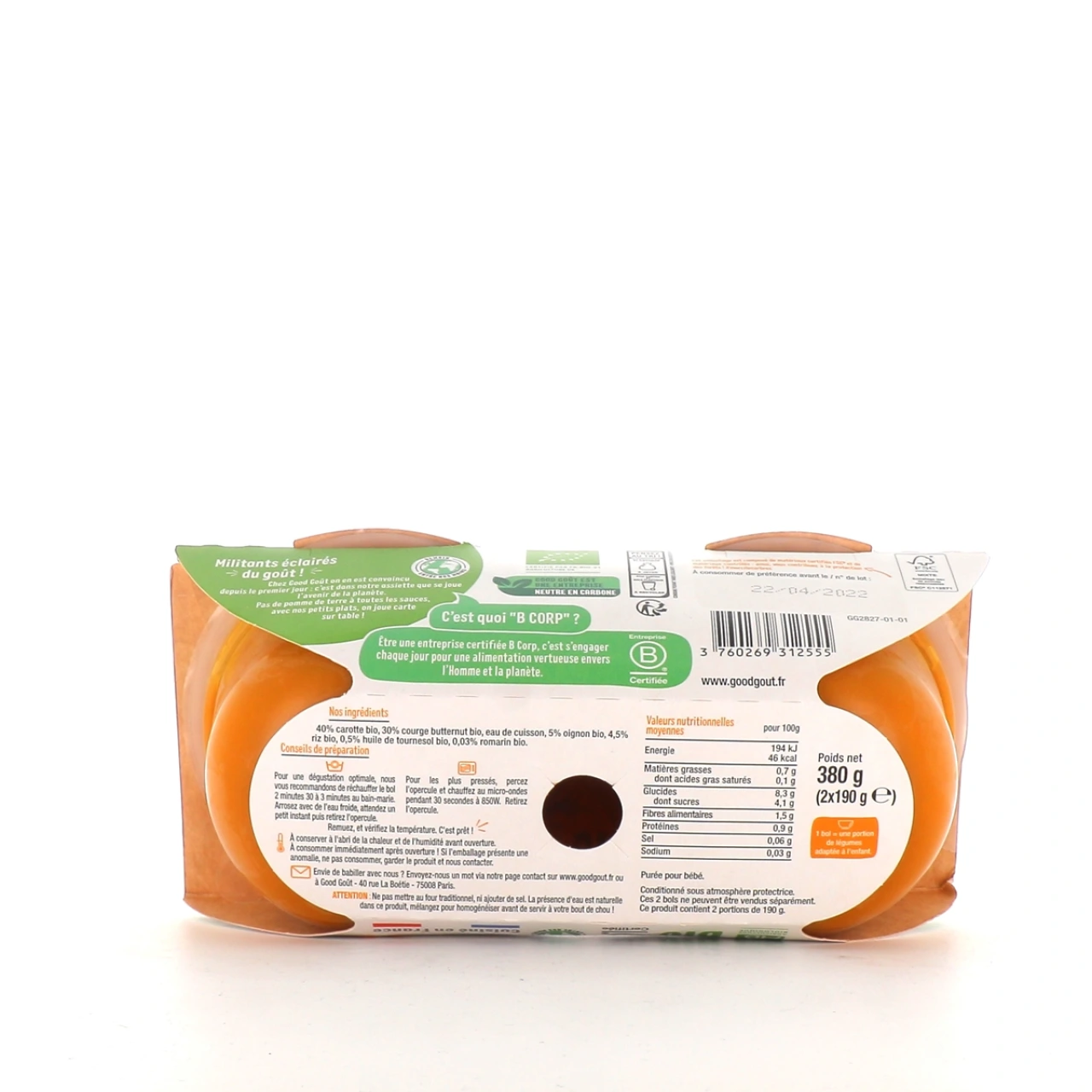 Good Goût Plat Bio pour Bébé - Vue 8