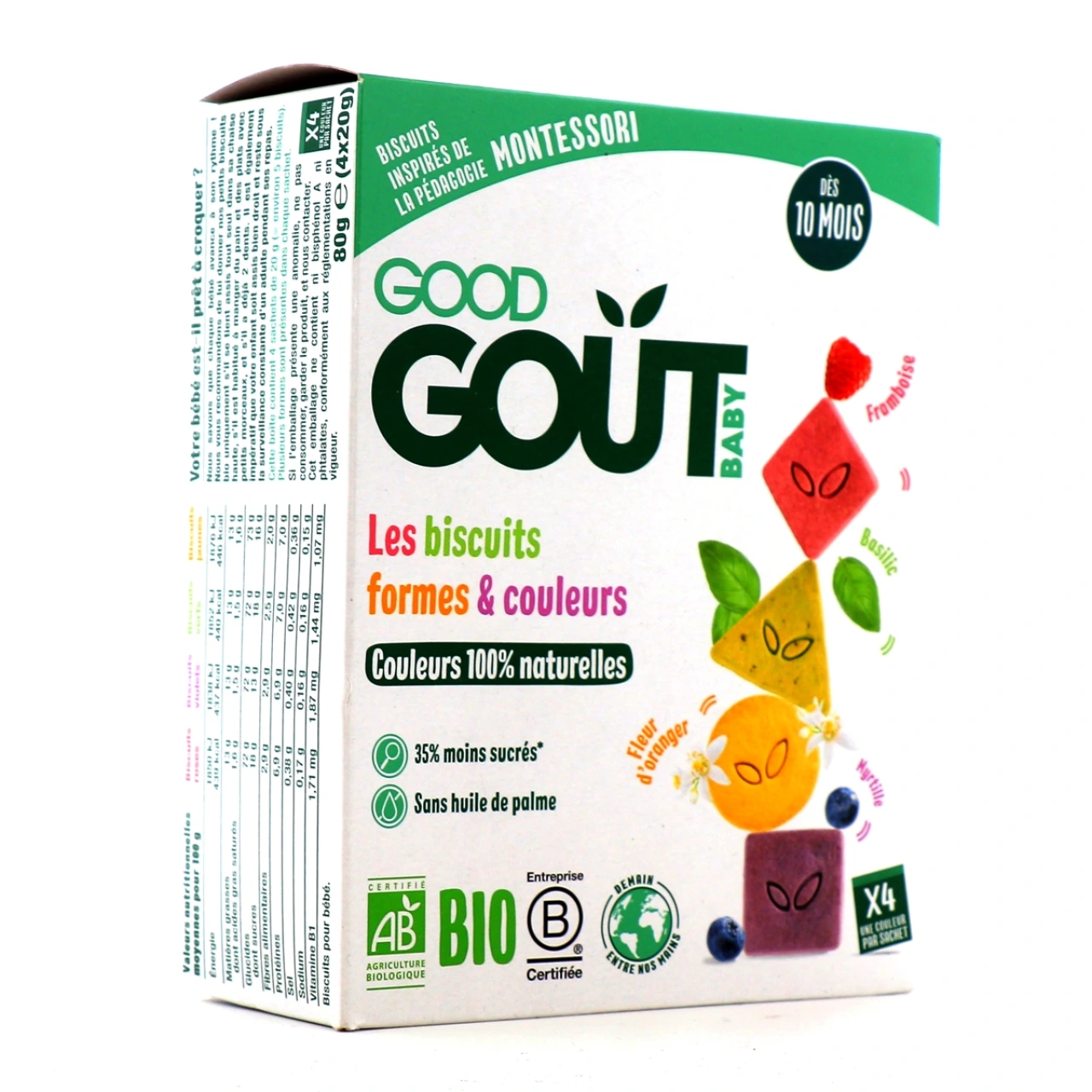 Good Goût Biscuits Bio Bébé Formes et Couleurs - Good Goût