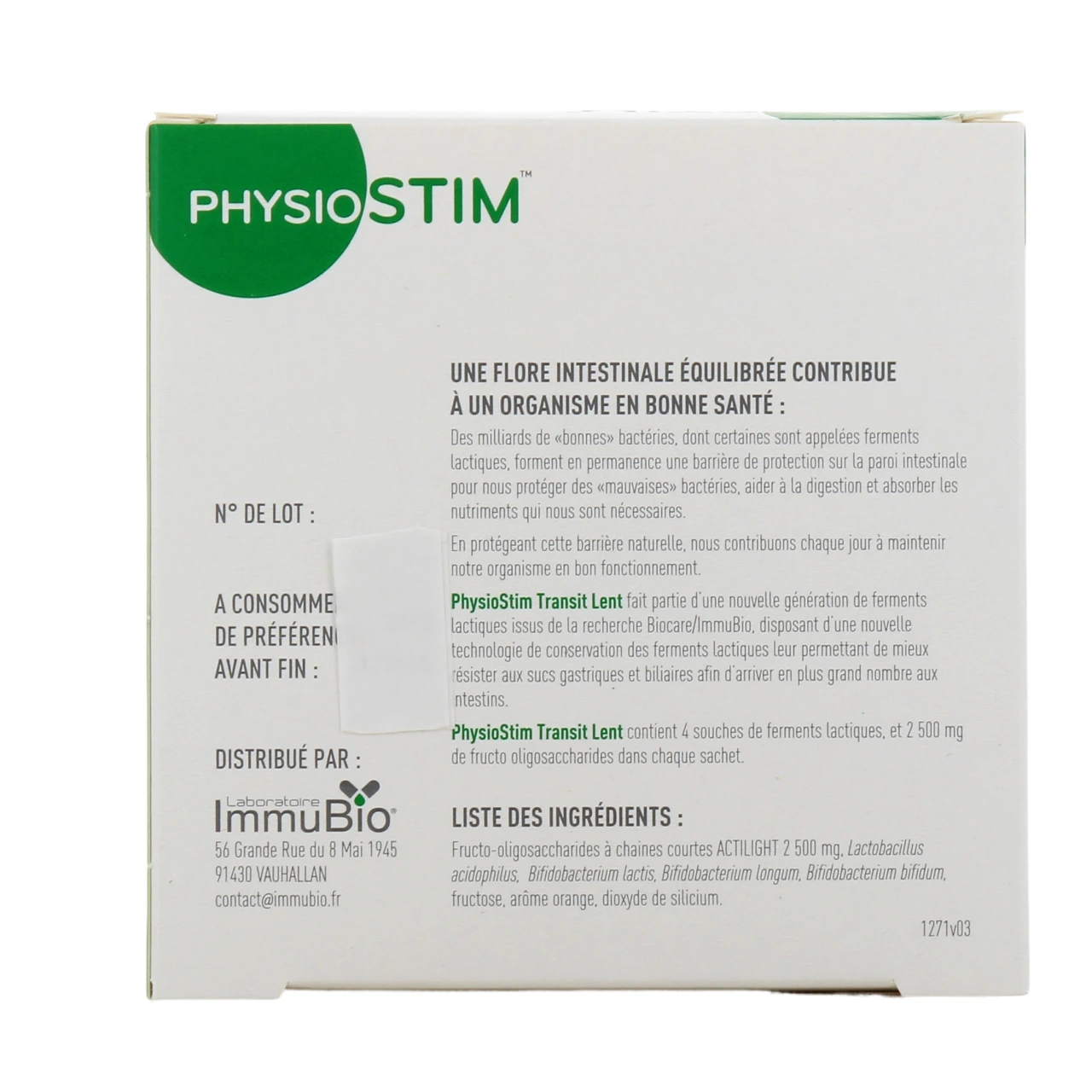 Immubio PhysioStim Transit Lent Confort Digestif - Vue 3