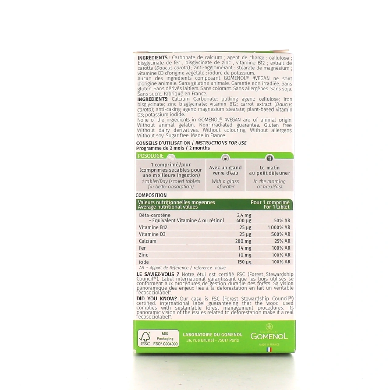 Gomenol Vegan Equilibre Alimentaire - Vue 2
