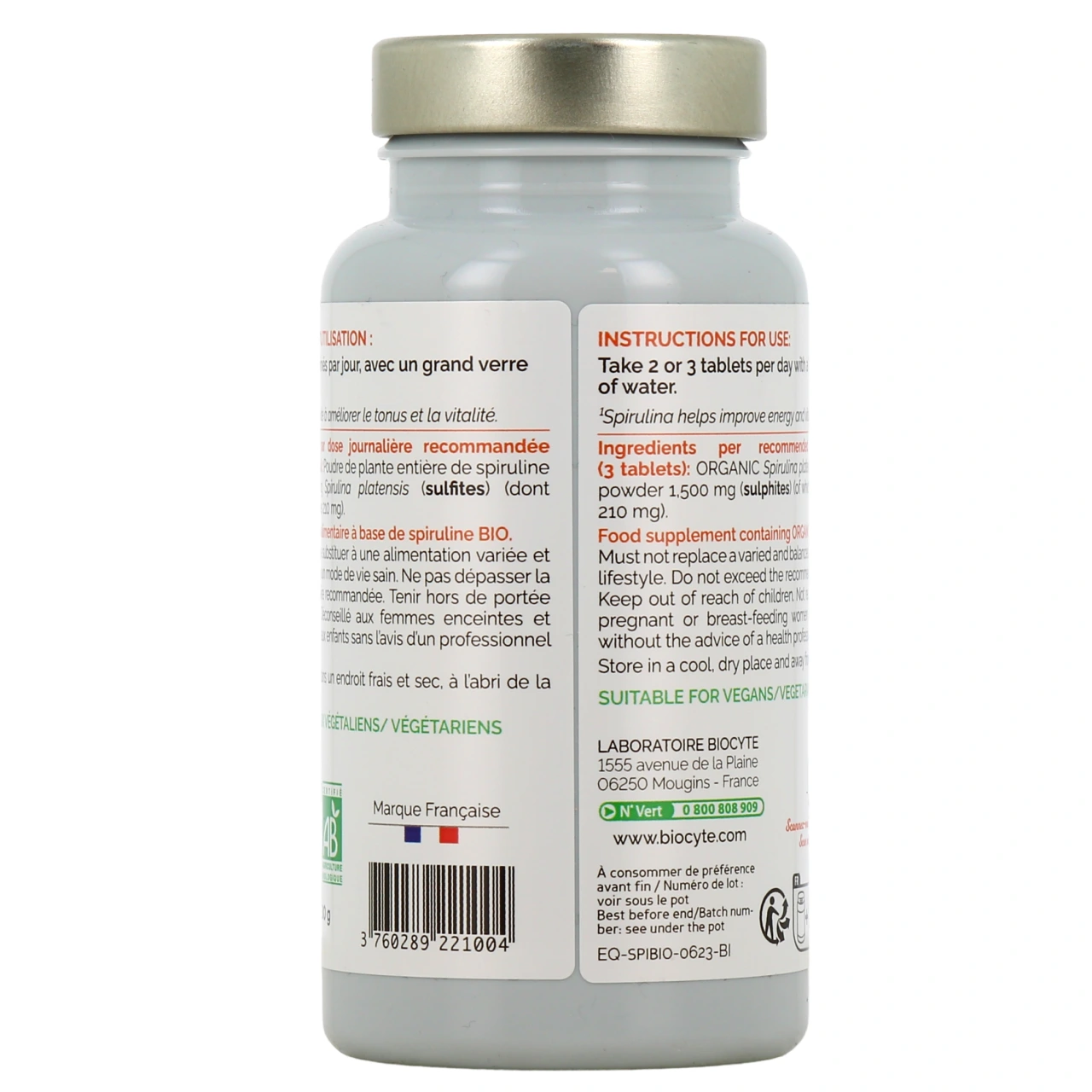 Biocyte Spiruline Bio - Vue 3