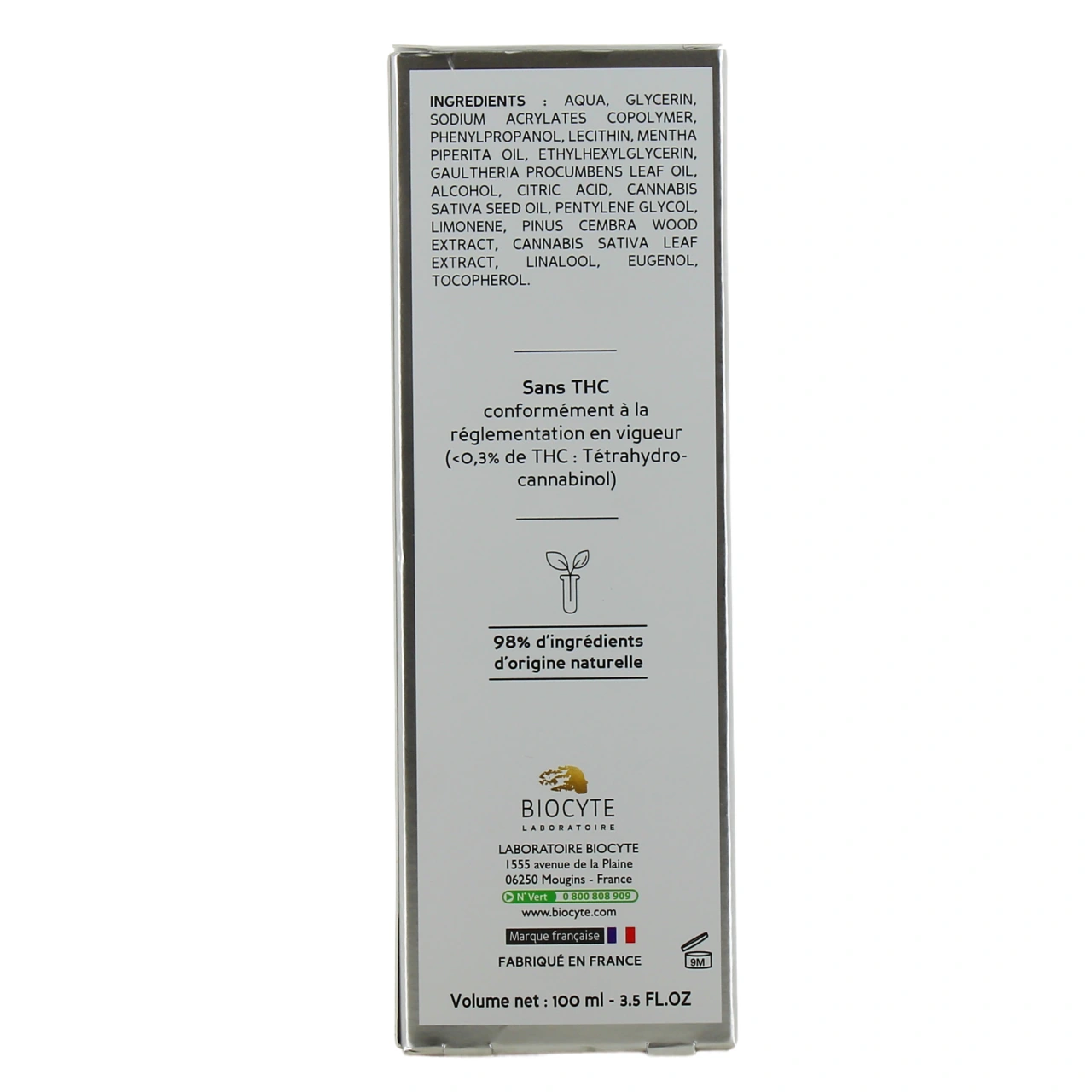 Biocyte Gel CBD - Vue 3