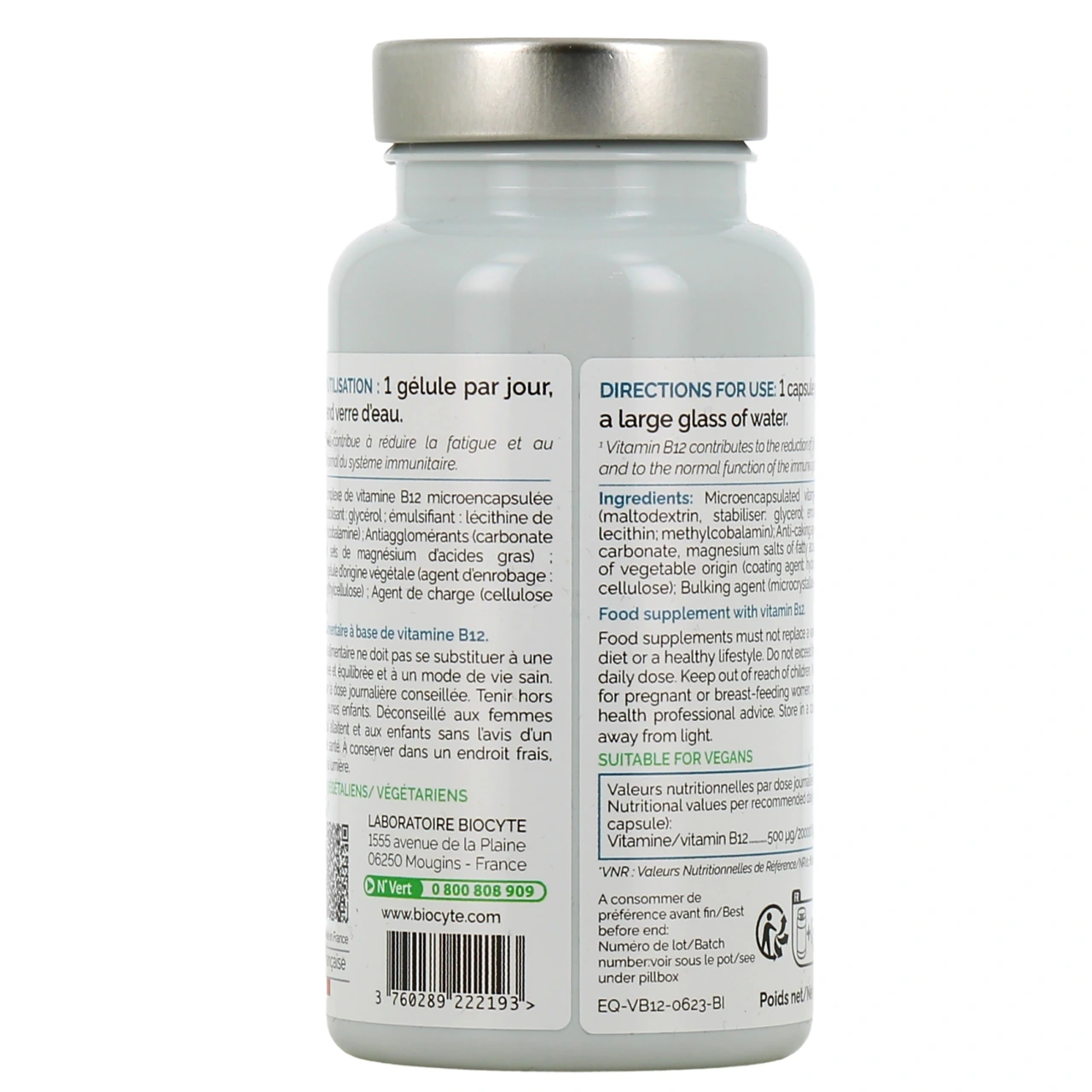 Biocyte Vitamine B12 Liposomal - Vue 3