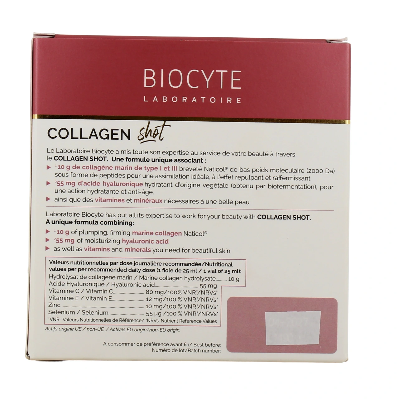 Biocyte Collagen Shot - Vue 3