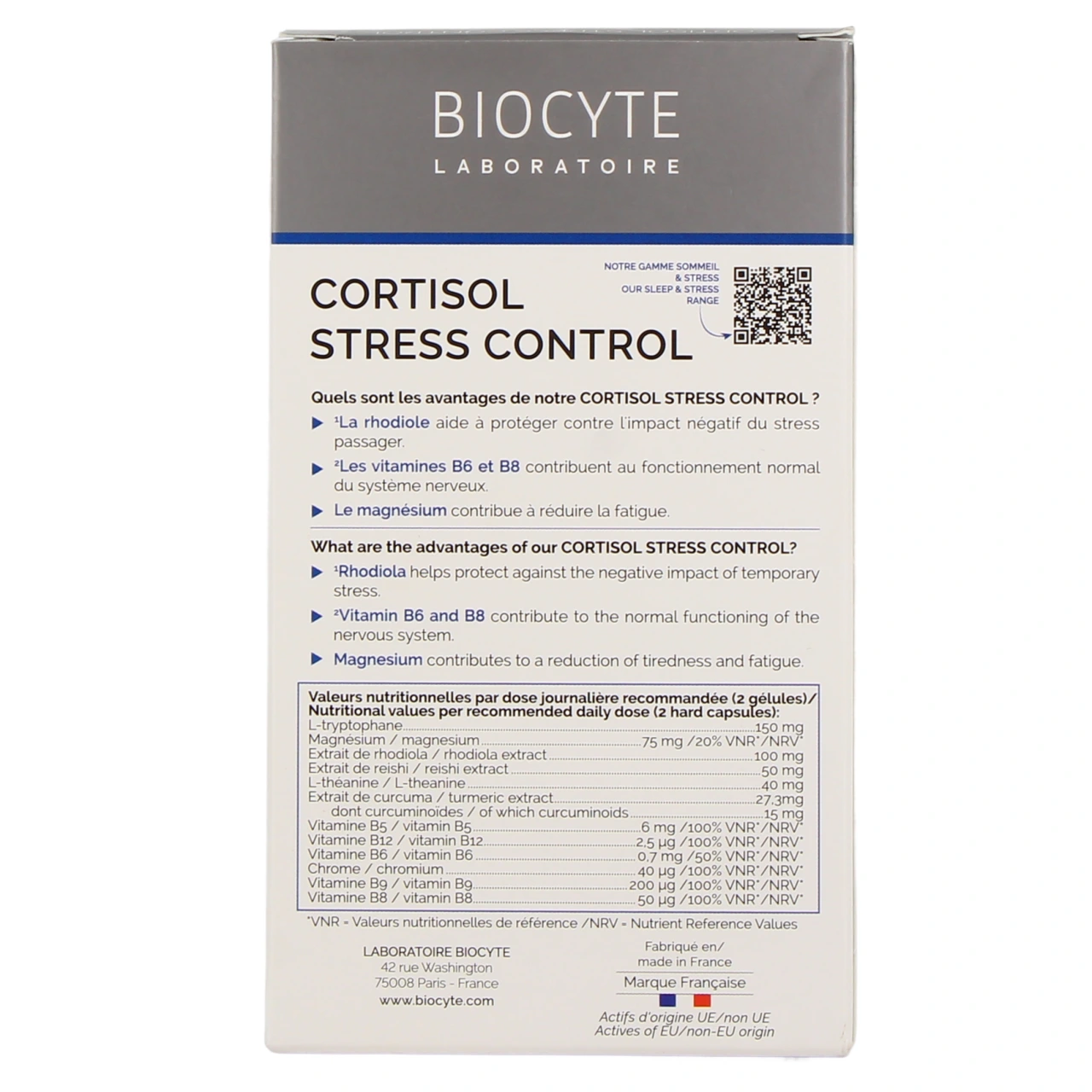 Biocyte Cortisol Stress Control - Vue 3