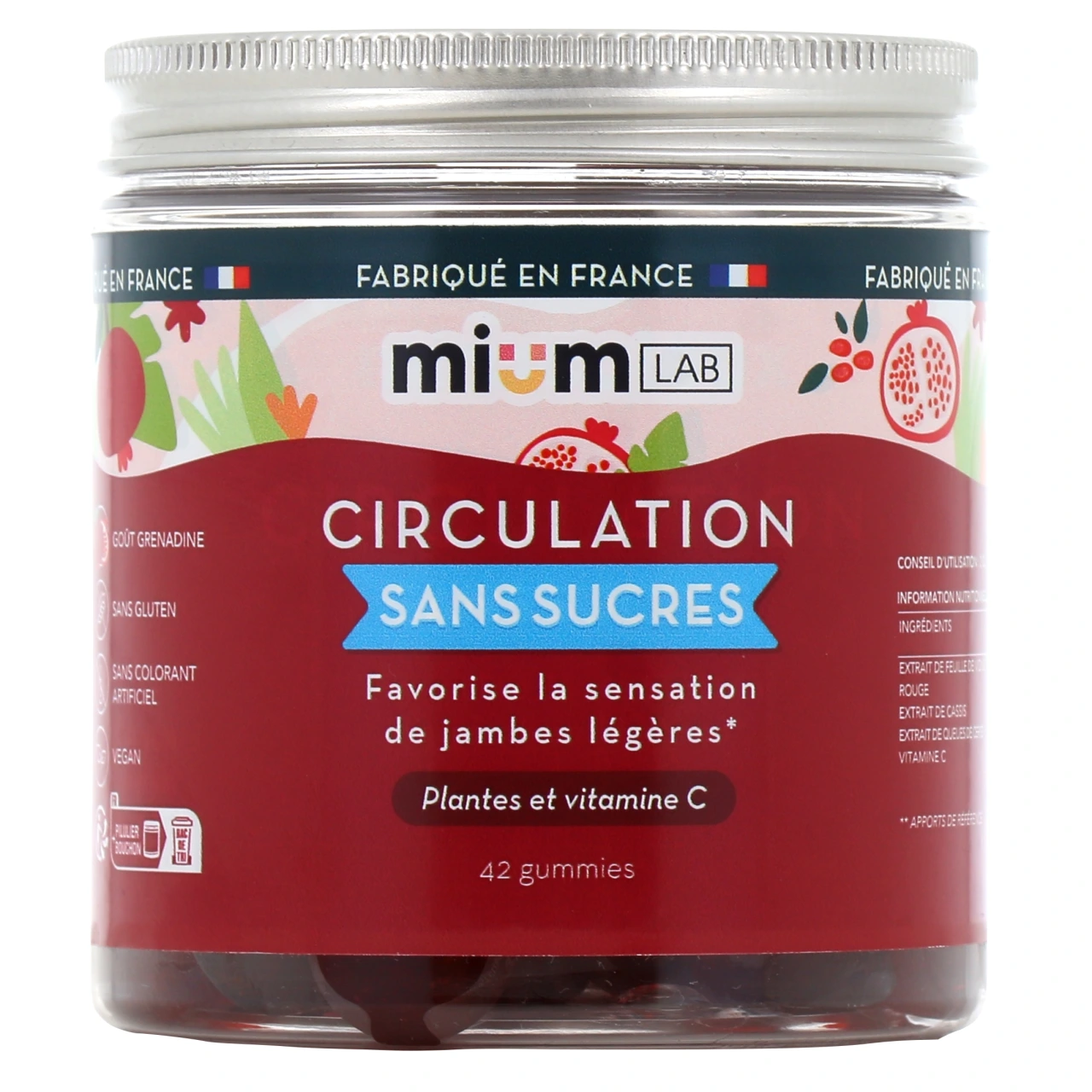 Mium Lab Circulation Gummies sans sucres - Vue 2