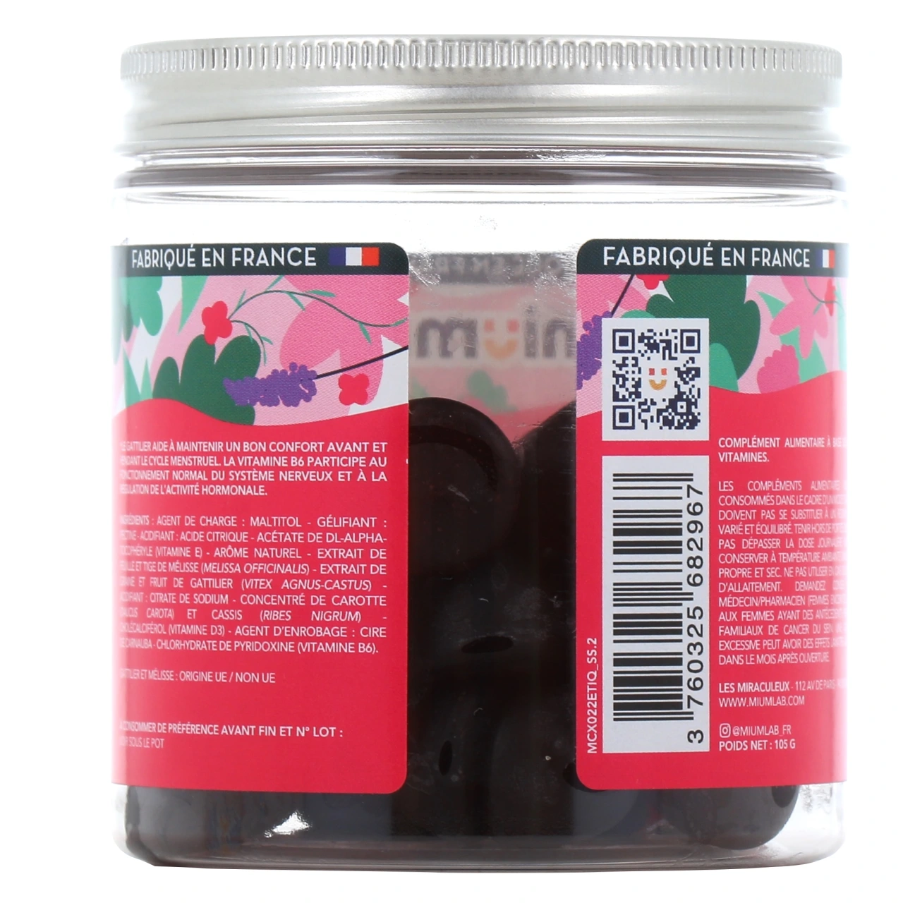 Mium Lab Confort Menstruel Gummies sans sucres - Vue 3