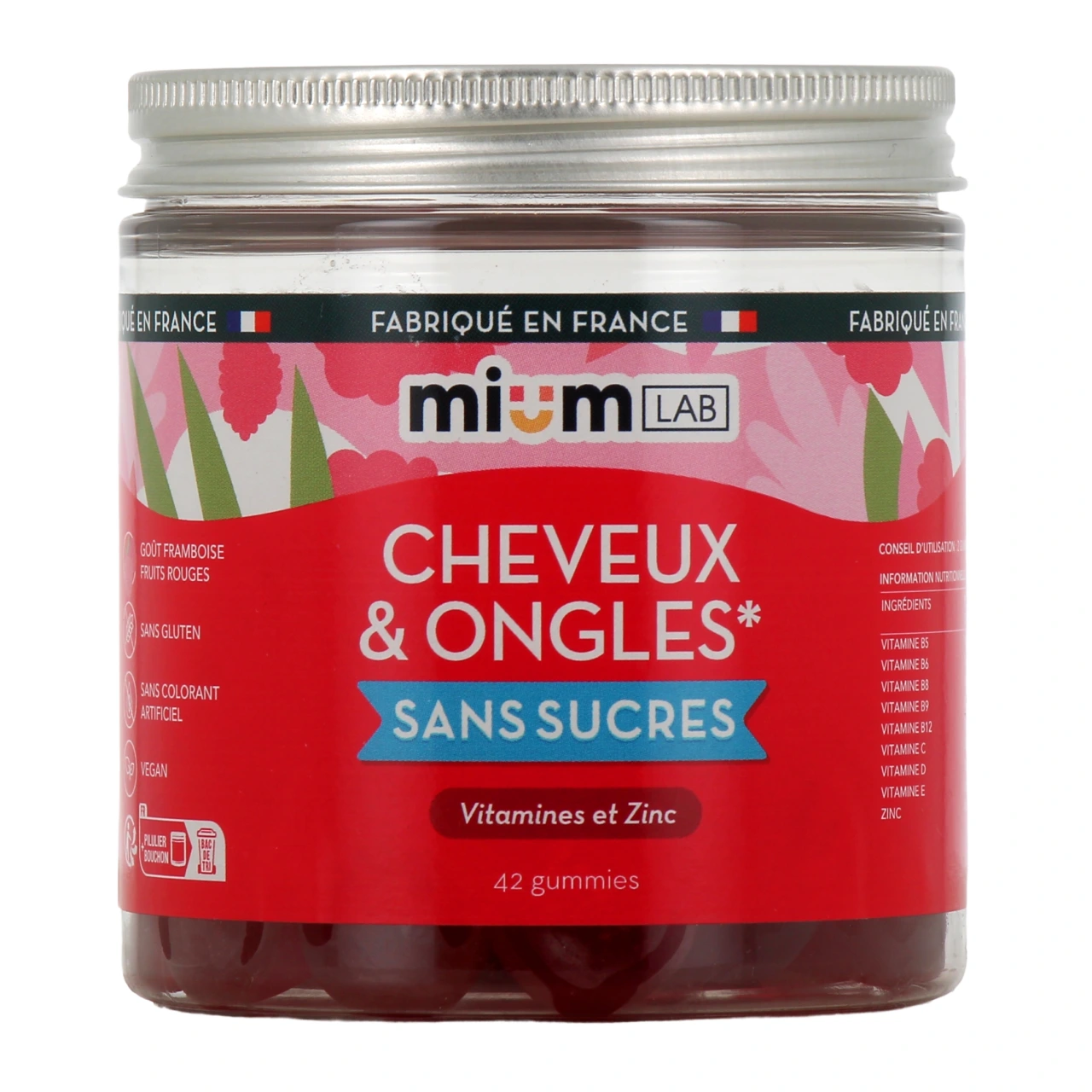 Mium Lab Cheveux et Ongles Gummies Sans sucres - Vue 2