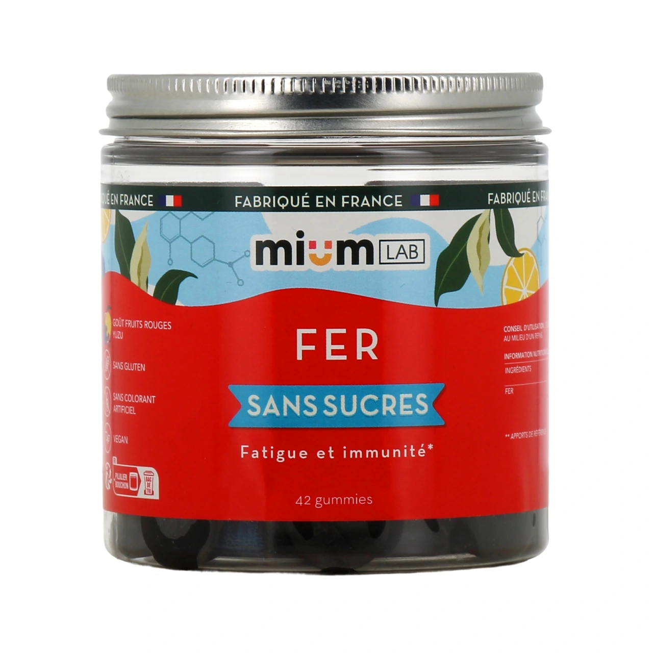 Mium Lab Fer Gummies sans sucres - Vue 2