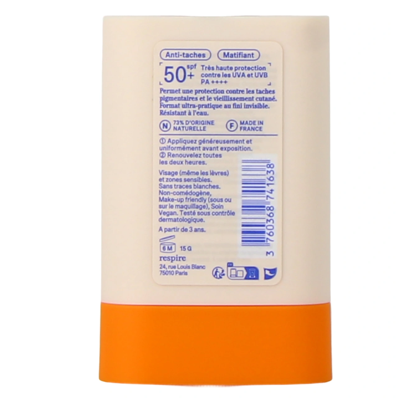 Respire Stick Solaire Matifiant SPF 50+ - Vue 3